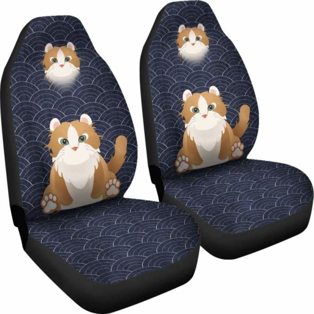 Premium American Curl Car Seat Covers - Universal Fit for Most Vehicles (3-Piece Set, Model 112428) - Protect & Style Your Car Interior for Daily Commutes & Road Trips