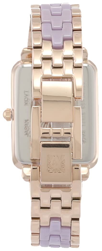 Anne Klein Women's Genuine Diamond Dial Ceramic Bracelet Watch - Luxury Stainless Steel Dress Watch for Women, Water Resistant & Elegant Gift for Her - Perfect for Office, Party & Special Occasions