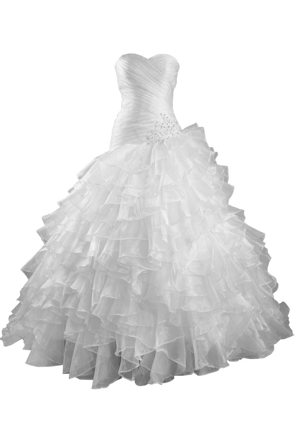 Laceshe Elegant Ball Gown Organza Prom Evening Dress for Wedding & Formal Events - Perfect for Bridesmaids, Quinceañera, and Black Tie Galas