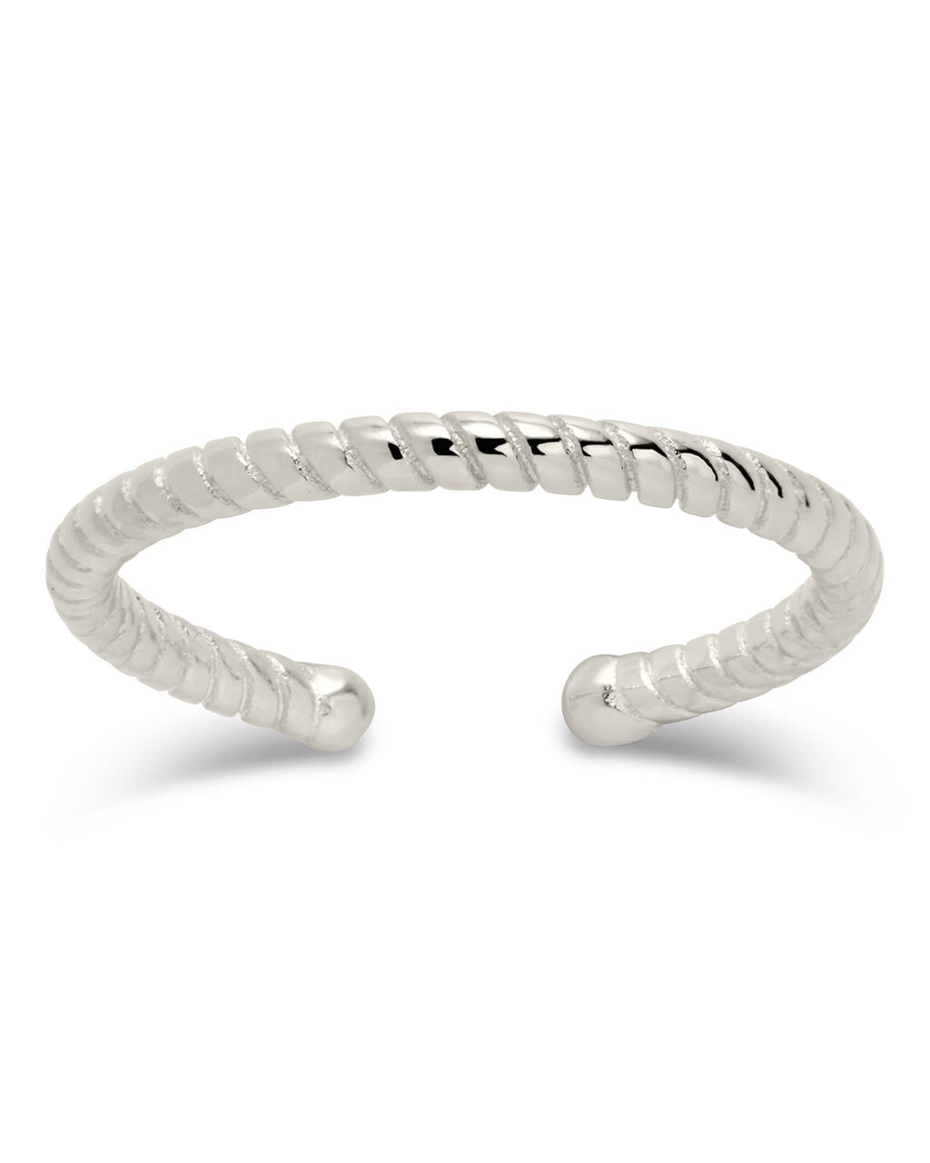 Men's Sterling Silver Rope Open Band Ring - Adjustable Fashion Jewelry for Everyday Wear | Perfect Gift for Him, Wedding, Anniversary & Special Occasions