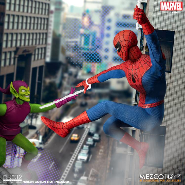Mezco One:12 Collective Amazing Spider-Man Deluxe Edition Action Figure - Premium Collectible for Marvel Fans, Home Display & Gift Idea