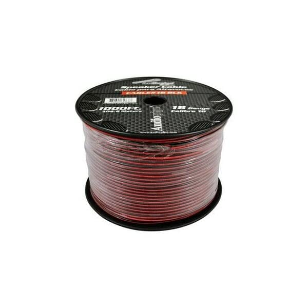 Premium 18 Gauge Speaker Wire - 1000ft Spool (Red & Black) for Audiopipe & Car Audio Systems - Ideal for Home Theater, Studio, and Professional Audio Installations