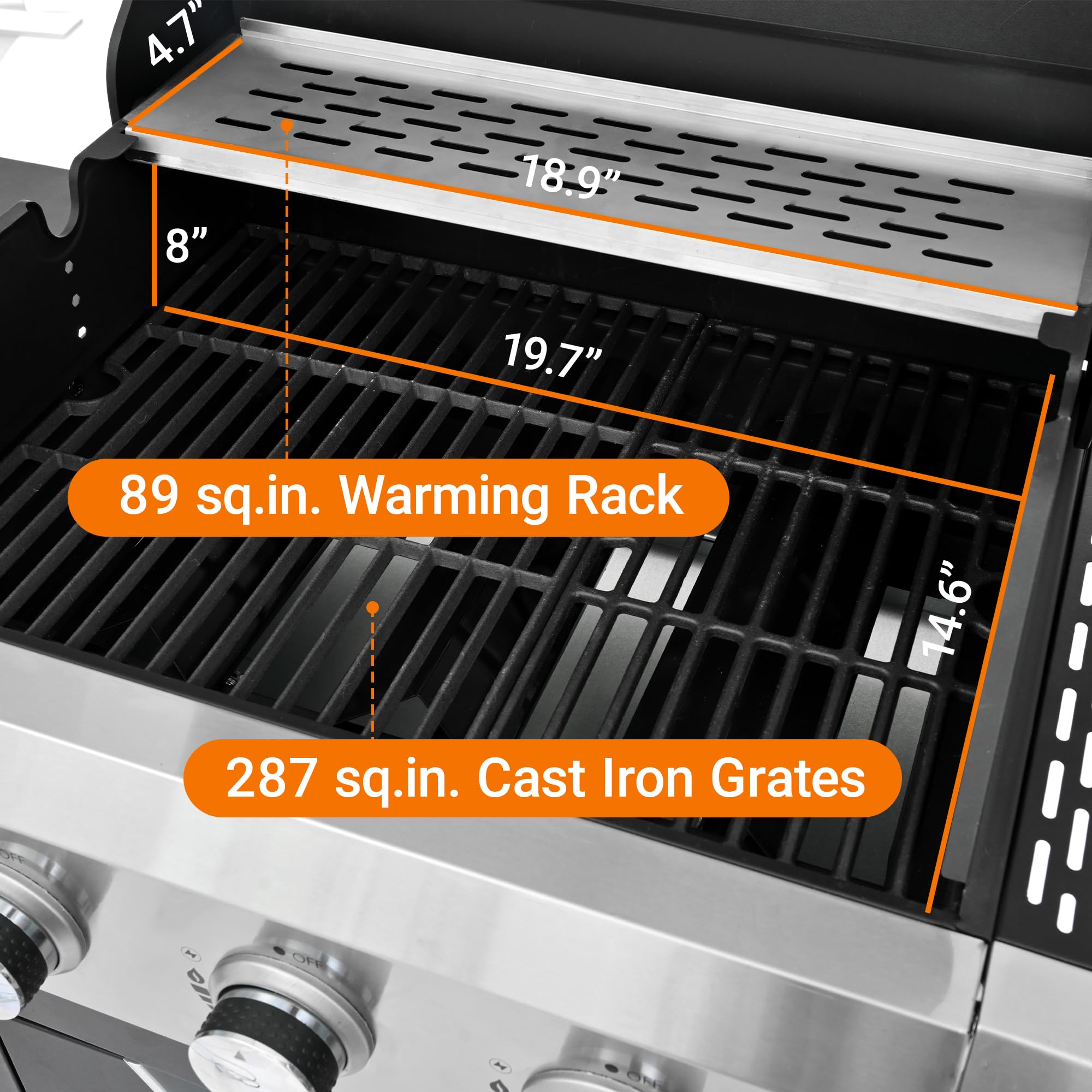 3 Burner Stainless Steel Propane Gas Grill with Side Burner & Cover - Outdoor BBQ, Backyard Cooking, Camping & Tailgating - Perfect for Patio, Garden & Picnics