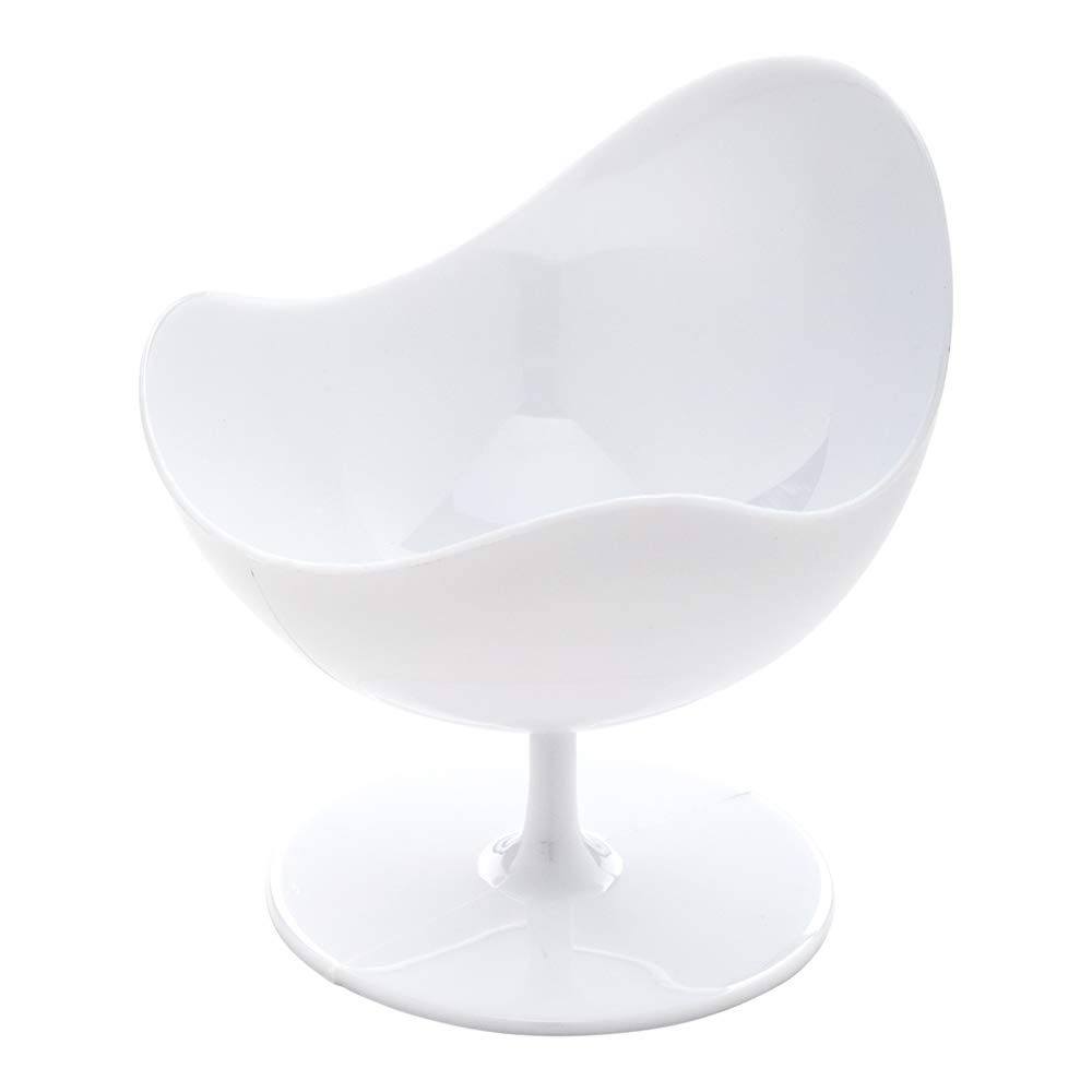 1.5 oz Disposable Mini Dessert Cups - 100 Pack White Plastic Parfait Bowls with Stem | Elegant Ball Chair Design for Appetizers, Snacks & Party Serving | Perfect for Catering, Restaurants & Home Entertaining