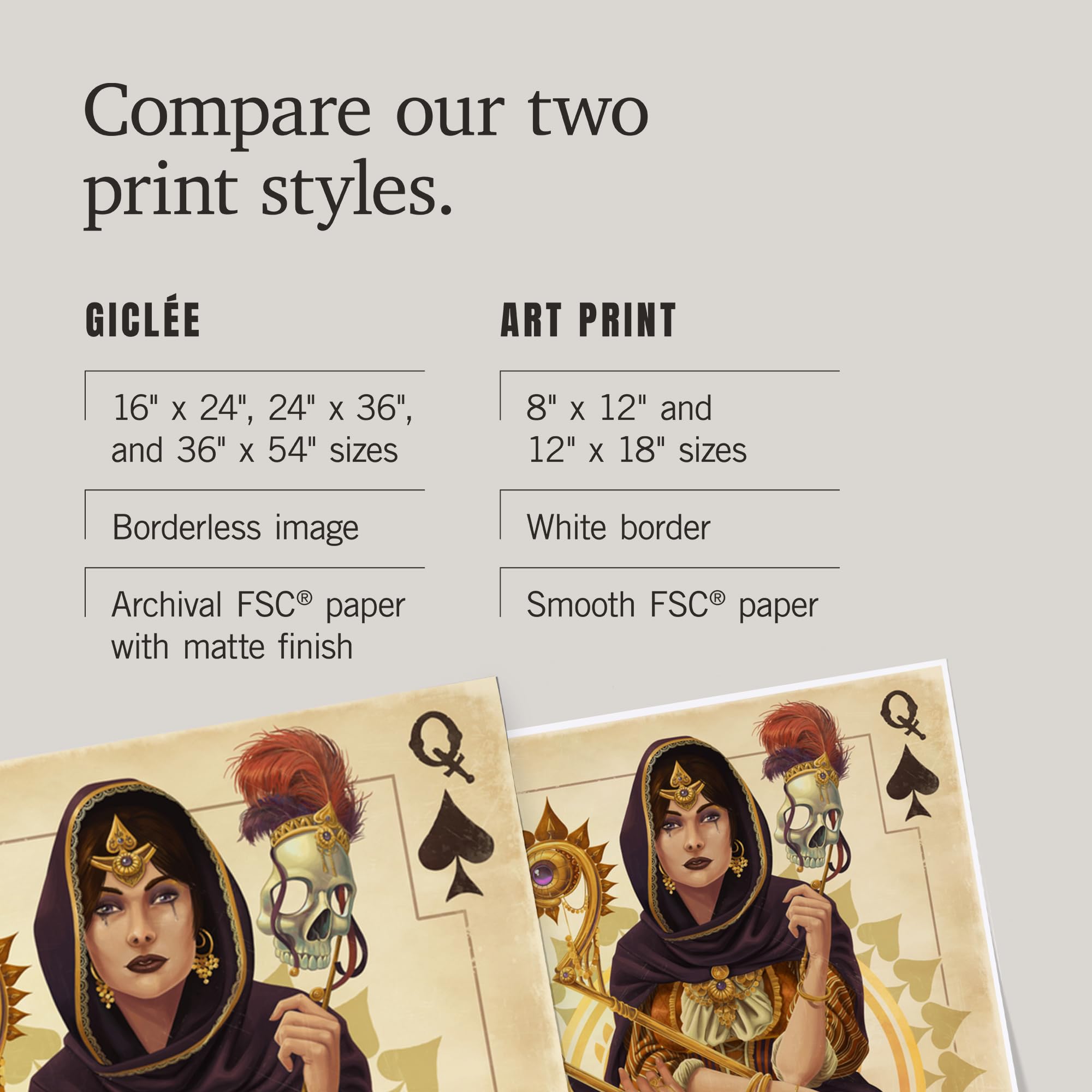 Lantern Press 16x24 Inch Premium Giclee Art Print - Las Vegas Nevada Casino Queen of Spades Playing Card Wall Decor | Perfect for Home, Office & Game Room Decorations