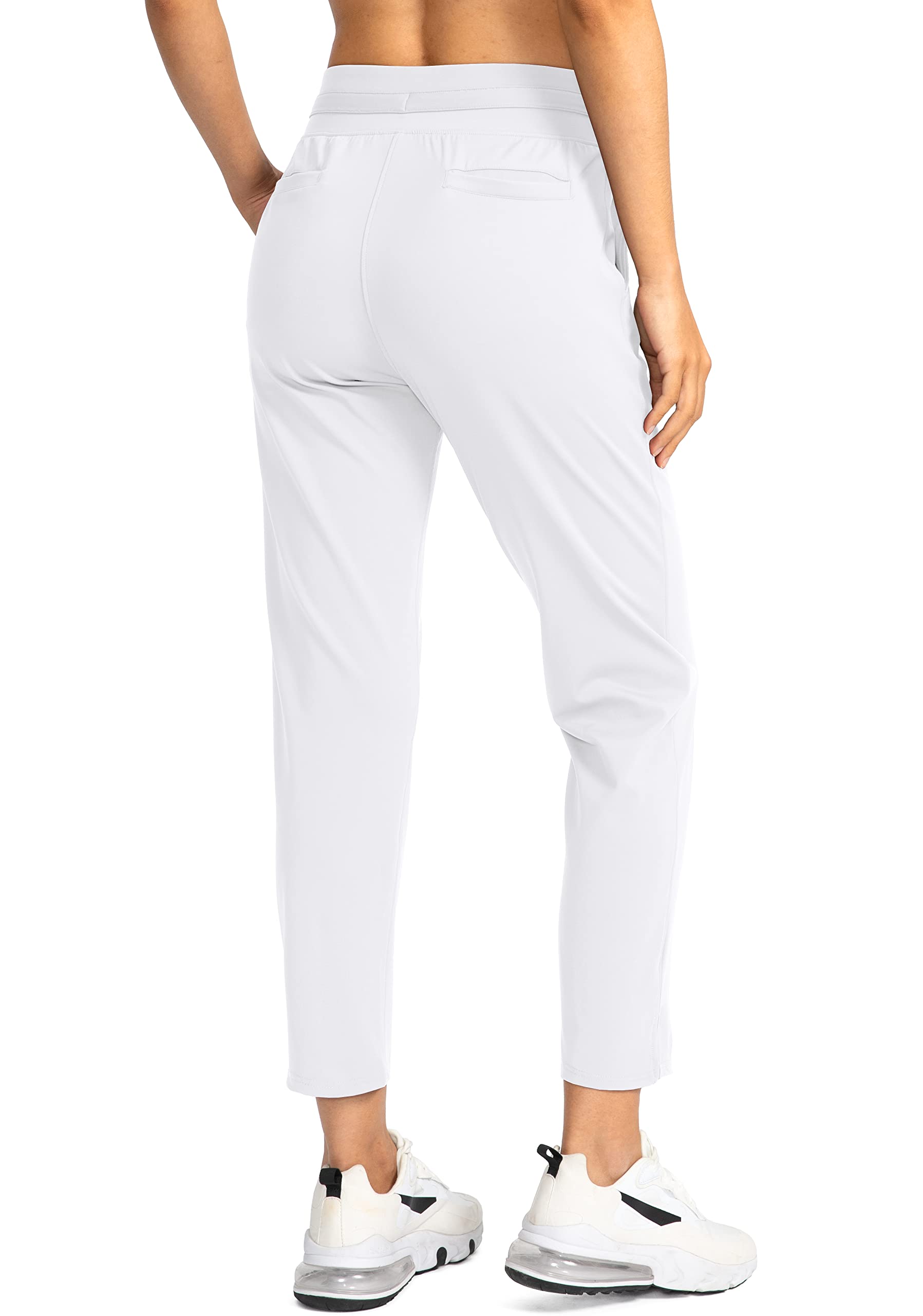 Soothfeel Women's High Waisted Sweatpants - 7/8 Length Stretch Pants with 4 Pockets for Travel, Golf, Work & Athletic Wear | Comfortable Casual Pants for Everyday Use & Outdoor Activities