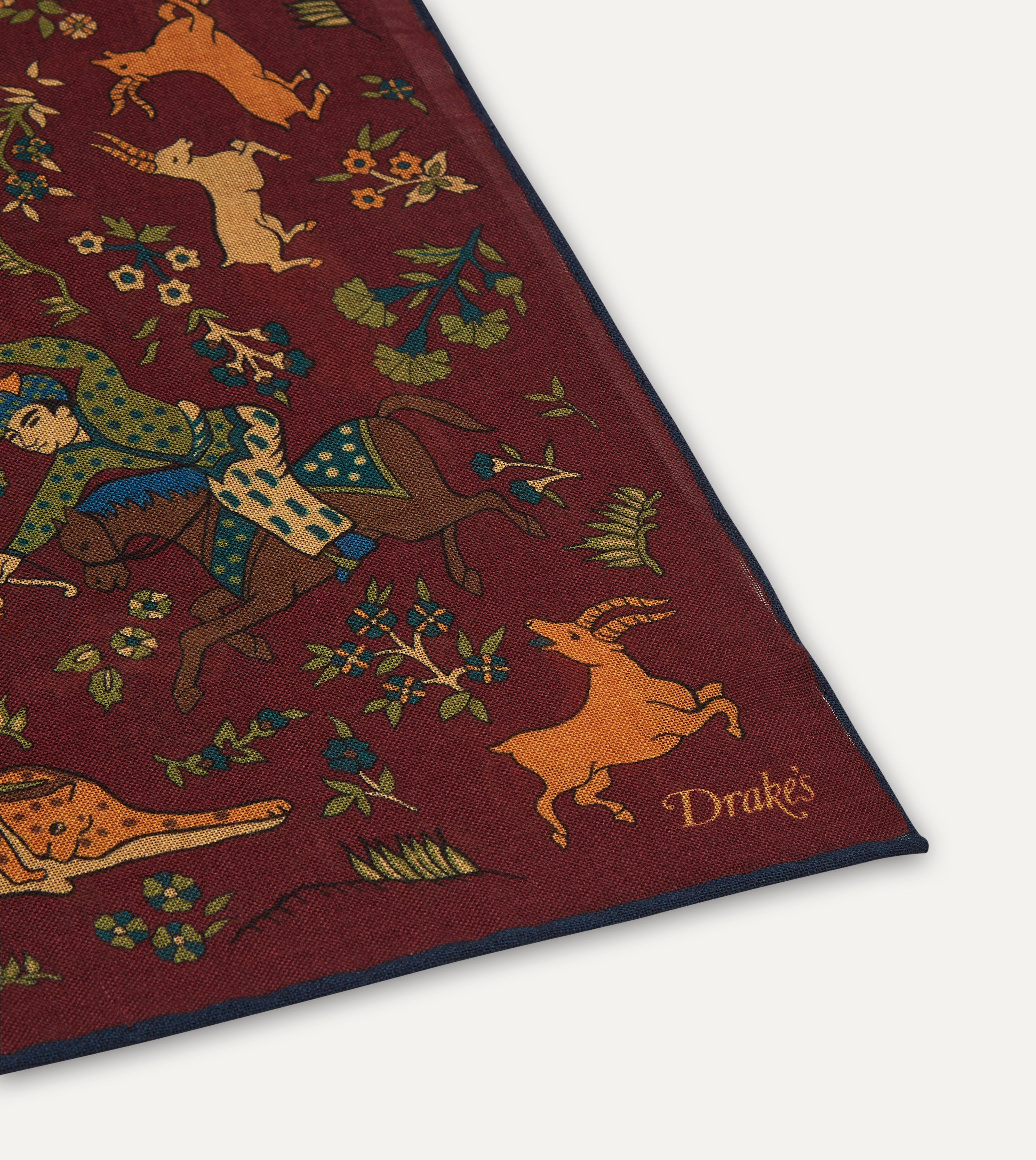 Luxury Burgundy Mughal Print Wool Silk Square Scarf for Women - Elegant Winter Fashion Accessory for Office, Party & Travel
