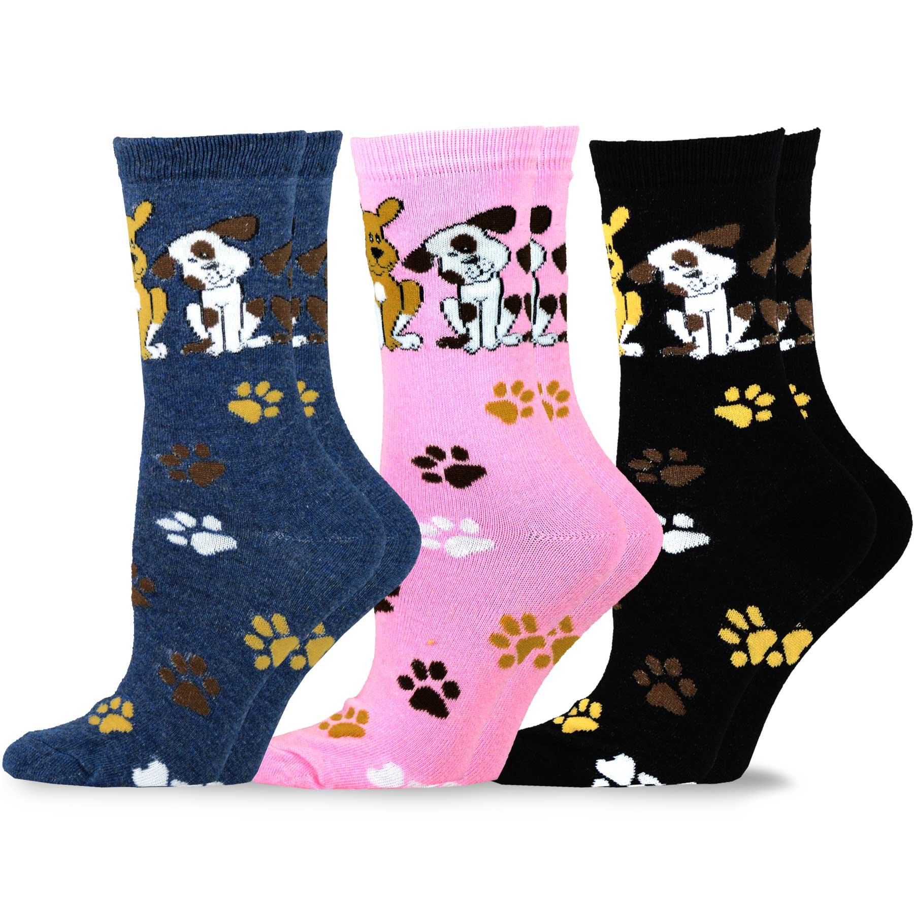 Funny Cat & Dog Lover Socks - Novelty Crew Socks for Women & Men - Perfect for Gifts & Music Lovers