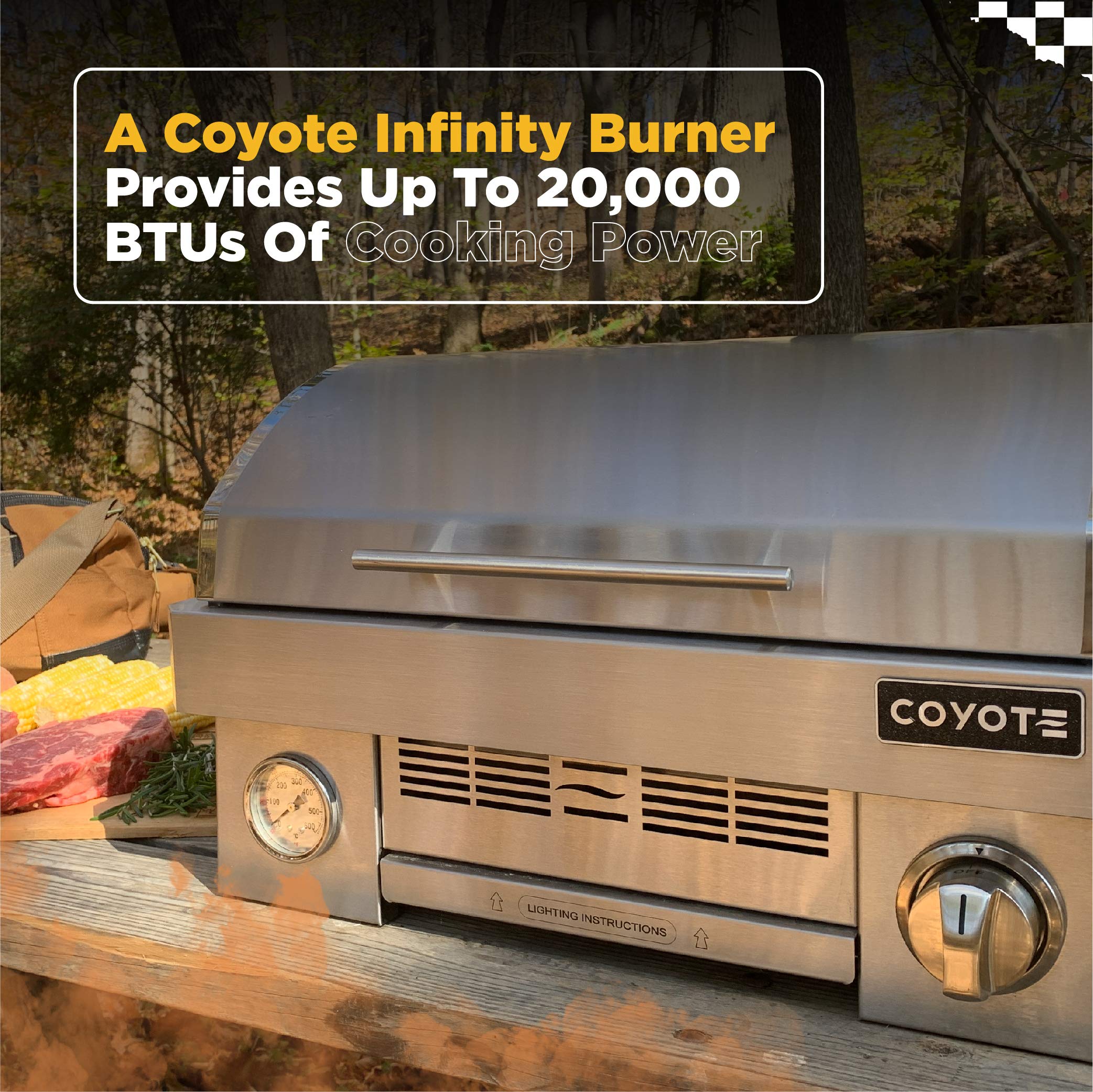 **COYOTE OUTDOOR 25-Inch Portable Propane Gas Grill with Ceramic Heat Control Grid – Compact & Lightweight Camping Grill for Tailgating, Backyard, RV & Beach – Perfect for Outdoor Cooking, Picnics, Family Gatherings – Ideal for Camping, BBQ Parties, RV Trips & Beach Picnics – Great for Grilling Burgers, Steaks, Veggies & Seafood at Home or On-The-Go – Best for Backyard BBQs, Camping Trips, Beach Parties & RV Adventures**