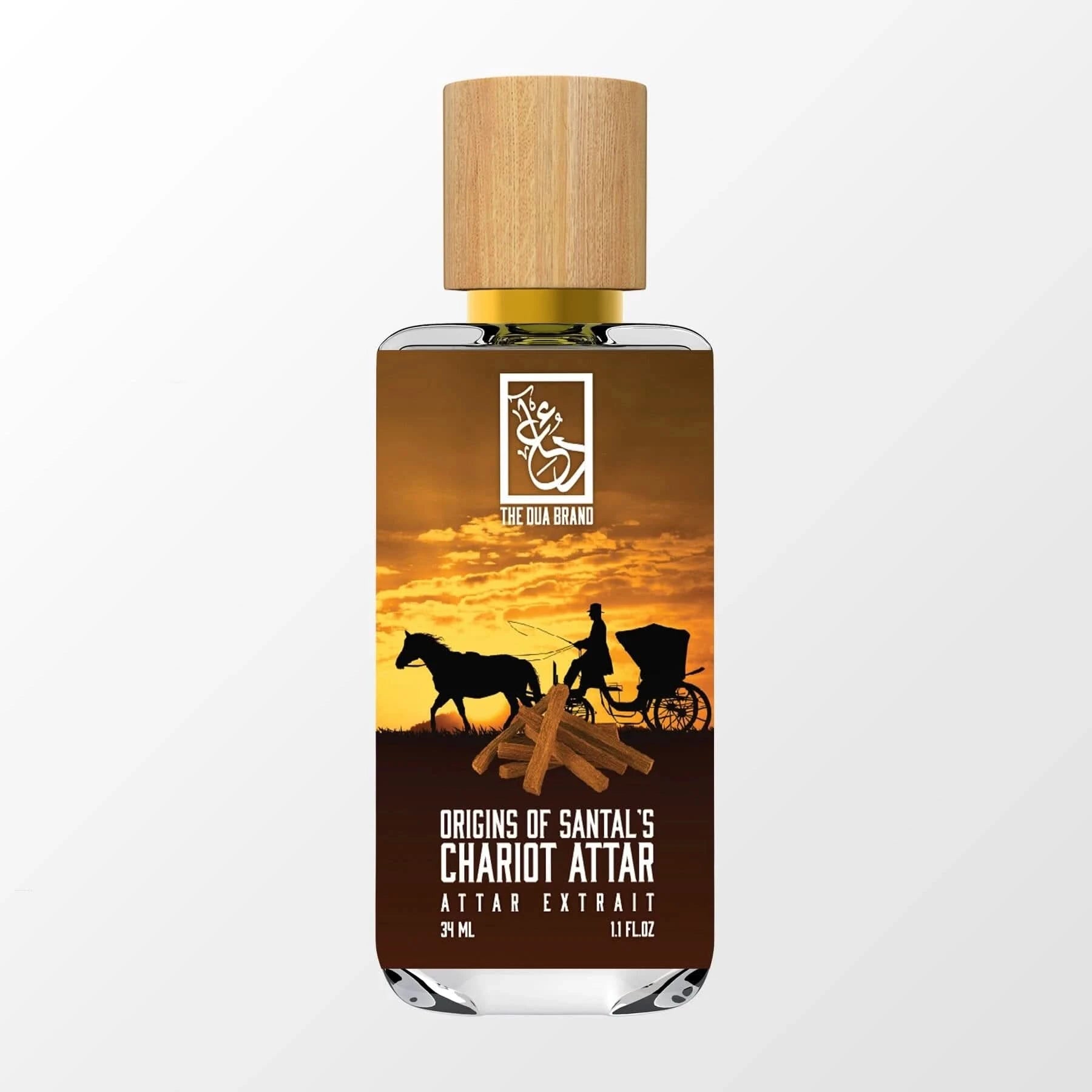 Origins of Santal's Chariot Attar - Premium Sandalwood Perfume Oil for Men & Women - Perfect for Meditation, Aromatherapy & Spiritual Practices