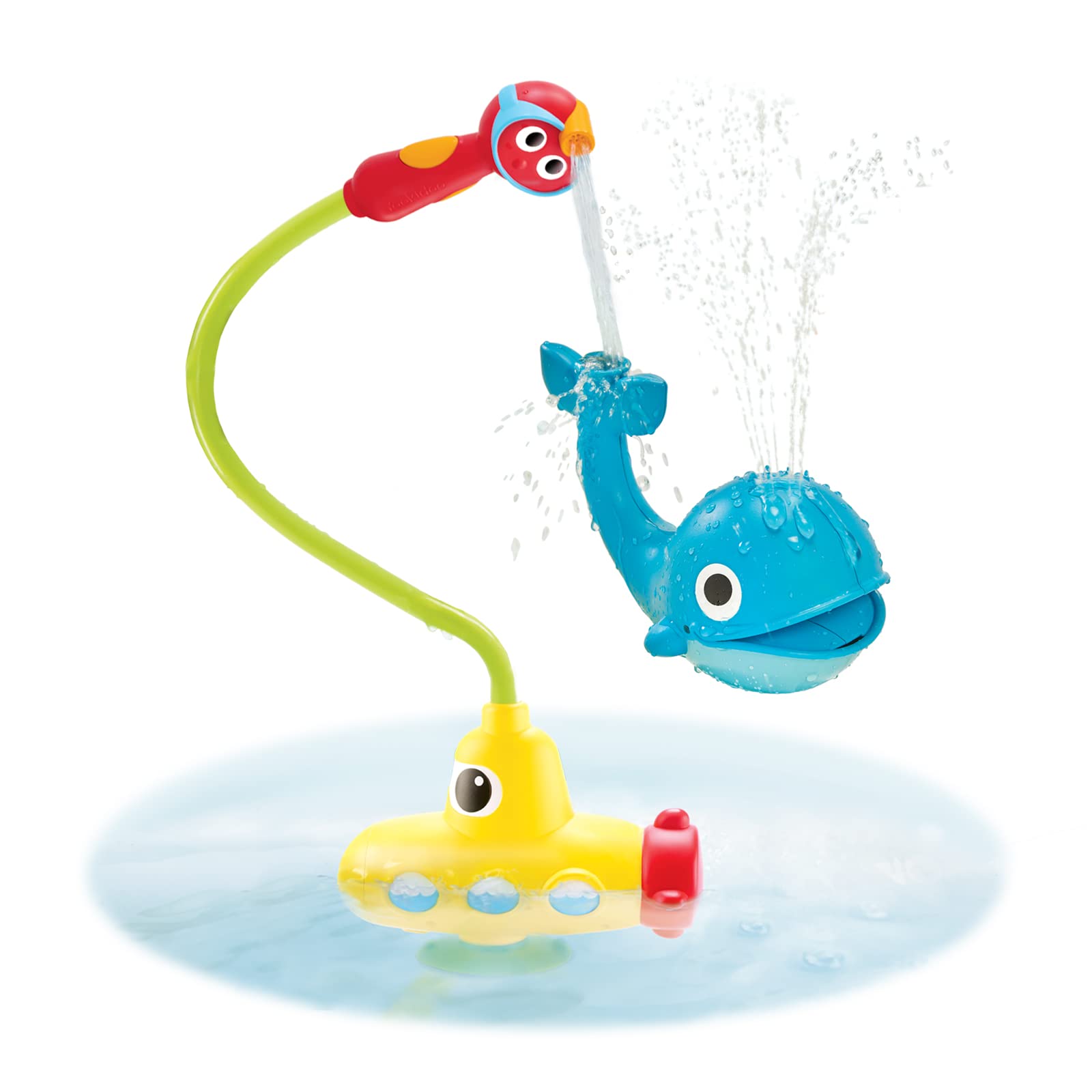 Yookidoo Baby Bath Toy - Submarine Spray Whale with Water Pump & Easy-Grip Hand Shower | Battery-Operated Infant Toddler Bath Time Fun | Splash & Play for Sensory Development & Water Exploration