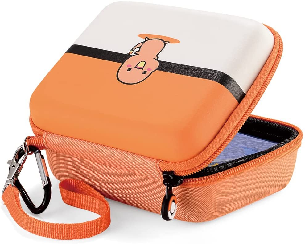 Tombert Hard-Shell Trading Card Storage Case - Fits Magic MTG & PTCG Cards (400+ Capacity) - Durable Orange Card Protector for Collectors - Perfect for Gaming Tournaments, Travel & Gift Giving