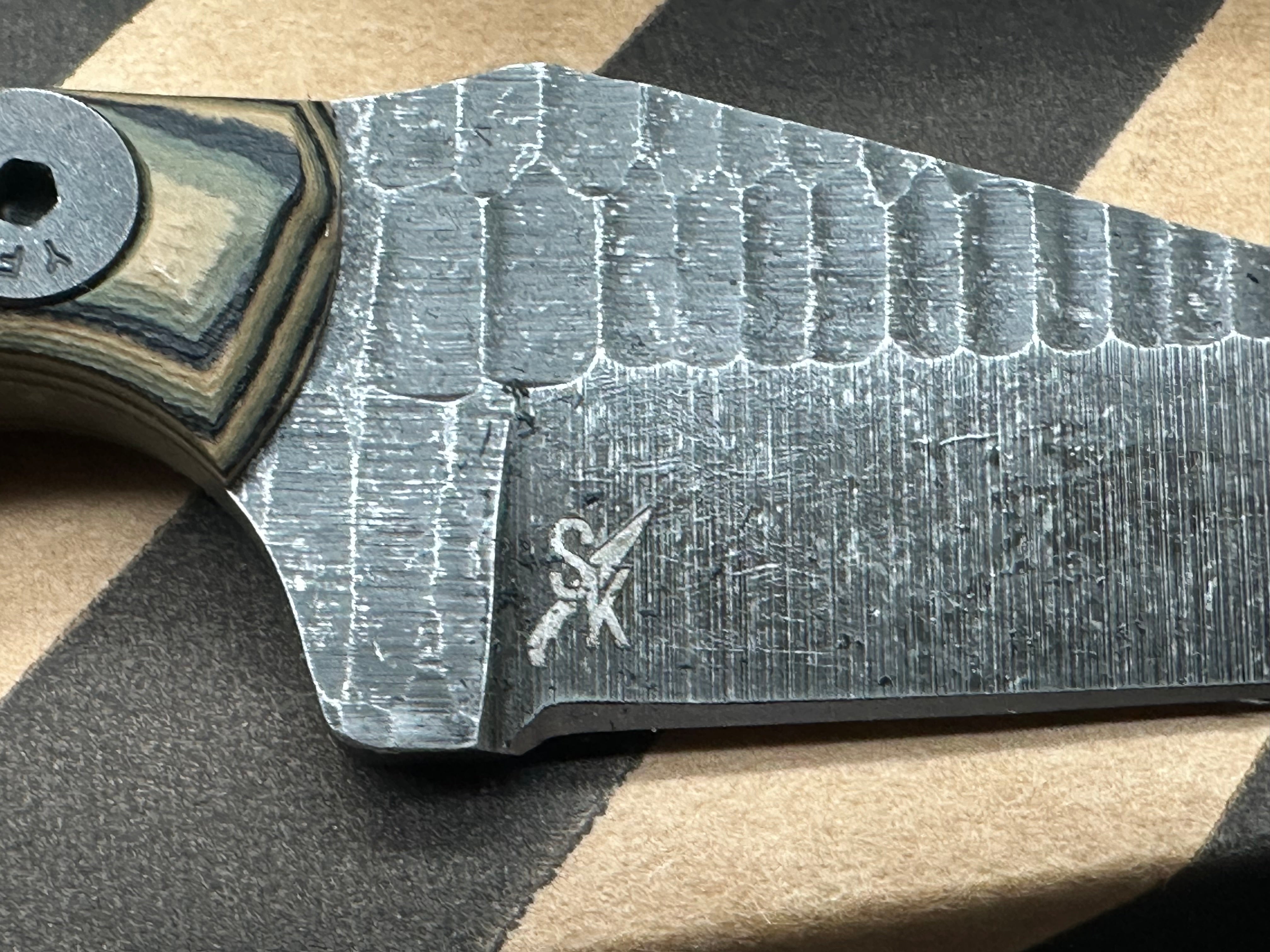 Stroup Knives Mini Fix Folding Pocket Knife - Camo G-10 Handle, Durable EDC Blade for Outdoor Camping, Hunting & Everyday Carry