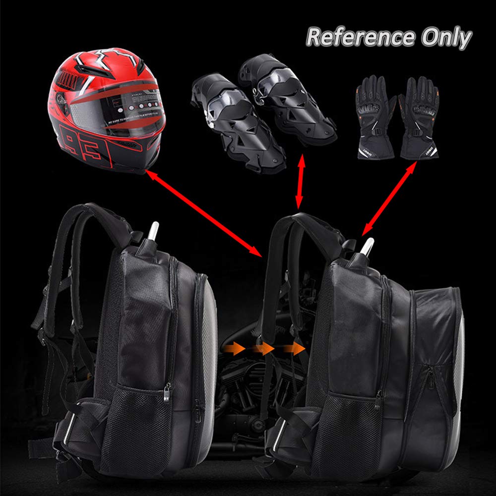 Waterproof Motorcycle Helmet Backpack 15L - Large Capacity Hard Shell Cycling Backpack for Men - Durable Storage Bag for Commuting, Travel & Outdoor Adventures