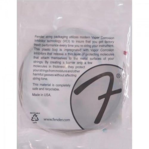 Fender 80/20 Bronze Acoustic Guitar Strings - Ball End, 70CL .011-.052 Gauge - Perfect for Folk, Country & Fingerstyle Playing