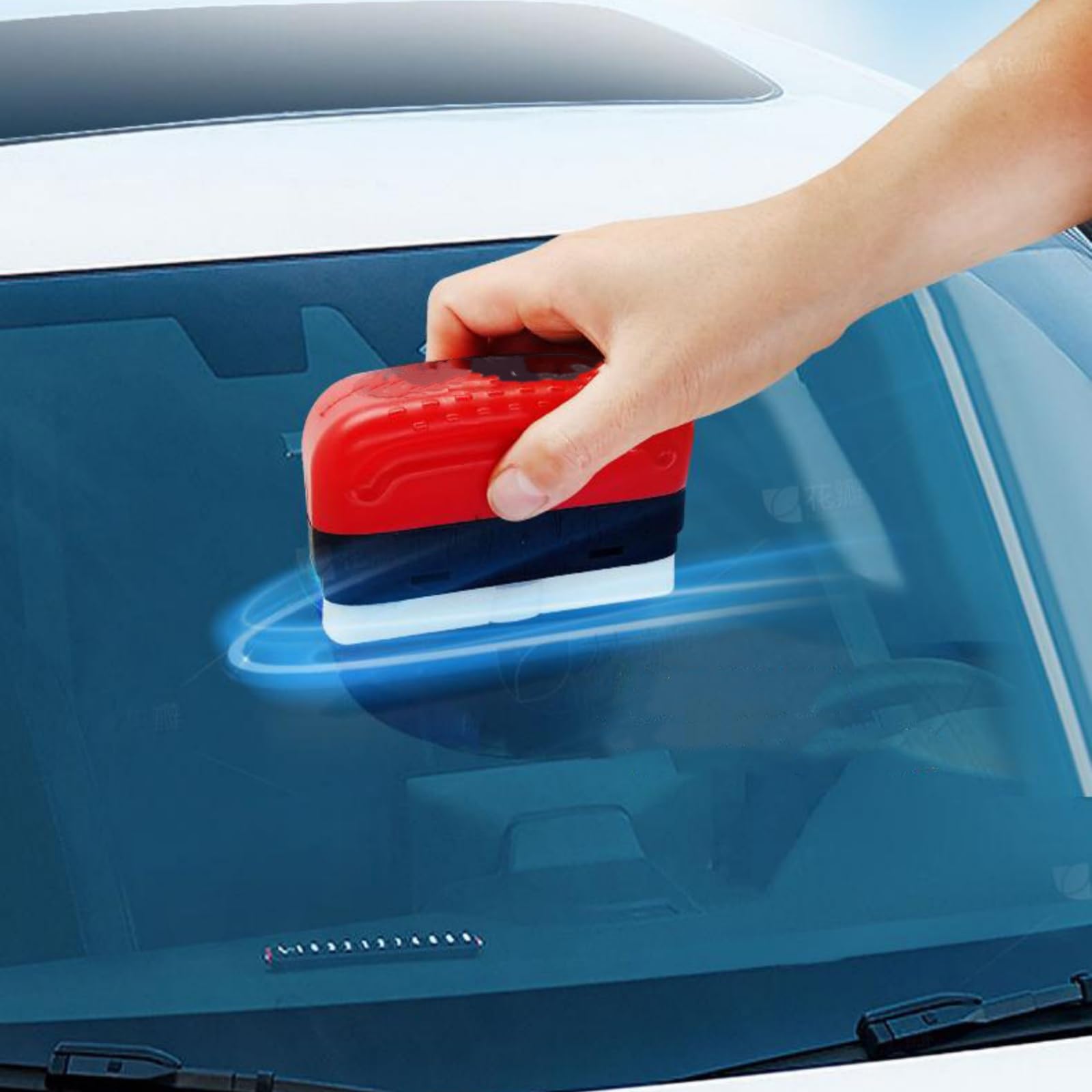 FOLENZU Athartle Window Cleaner Kit - Automotive Glass Cleaning Brush, Windshield Oil Film Remover & Scraper Tool - Perfect for Car, Home & Office Window Cleaning