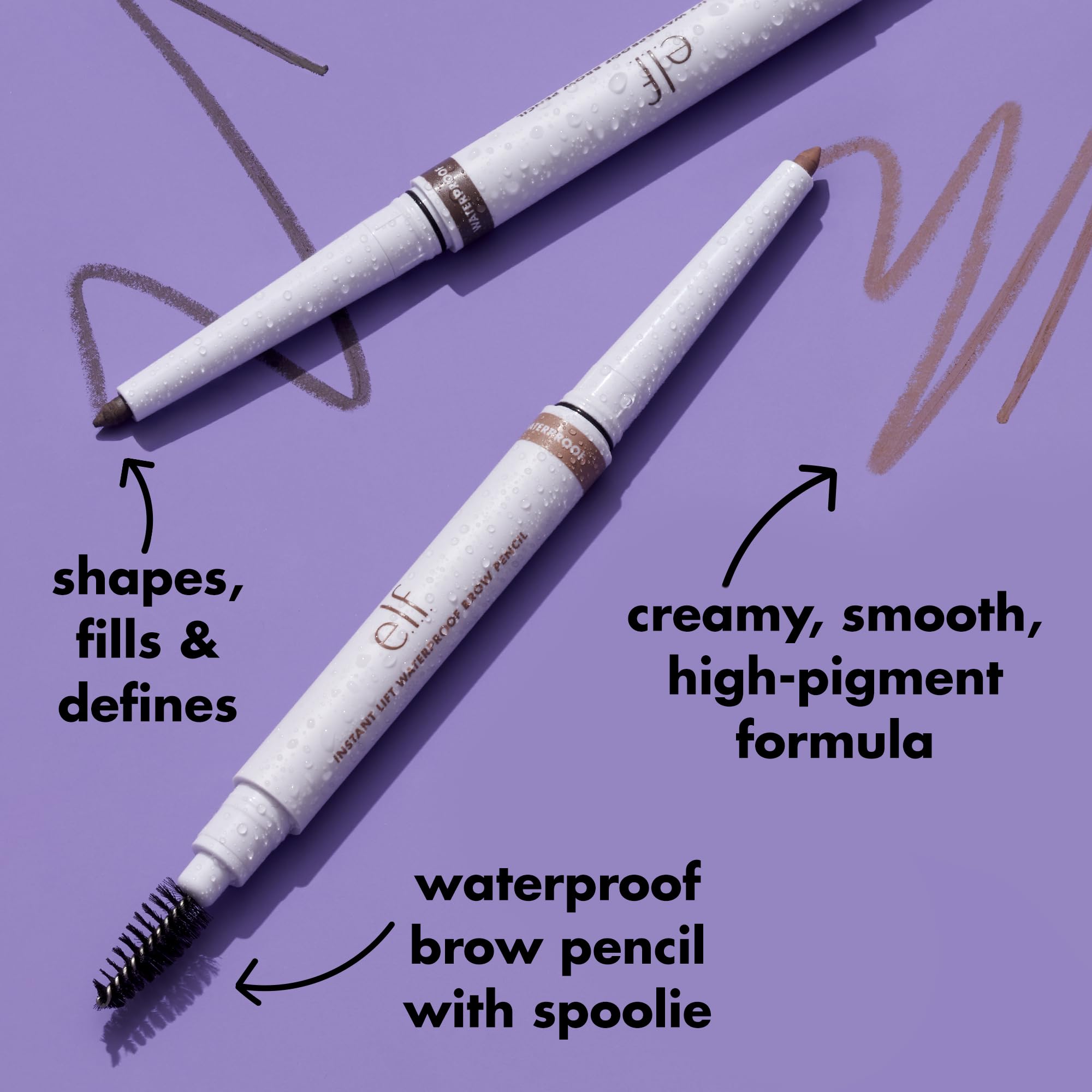 e.l.f. Instant Lift Waterproof Brow Pencil - Long-Lasting Eyebrow Pencil for Grooming & Shaping | Vegan & Cruelty-Free | Taupe | Perfect for Everyday Makeup & Professional Looks
