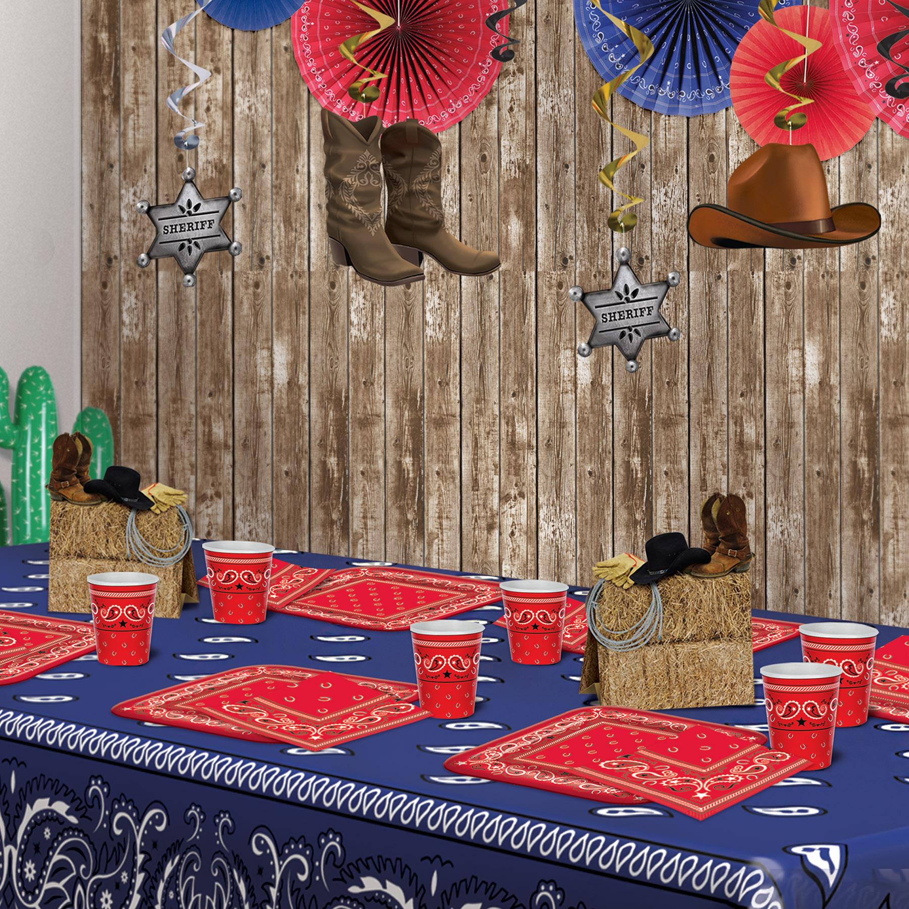 12 Pack Beistle 3D Western Party Centerpieces - Cowboy Theme Table Decorations for Birthday, Wedding & Western Parties