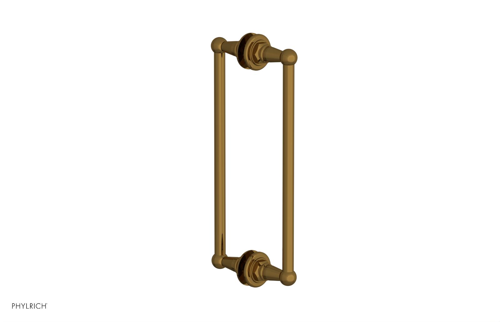 Jamestown 12 Double-Sided Shower Pull 165 x 93 x 12 - Heavy Duty Bathroom Shower Curtain Hooks for Home & Hotel Use