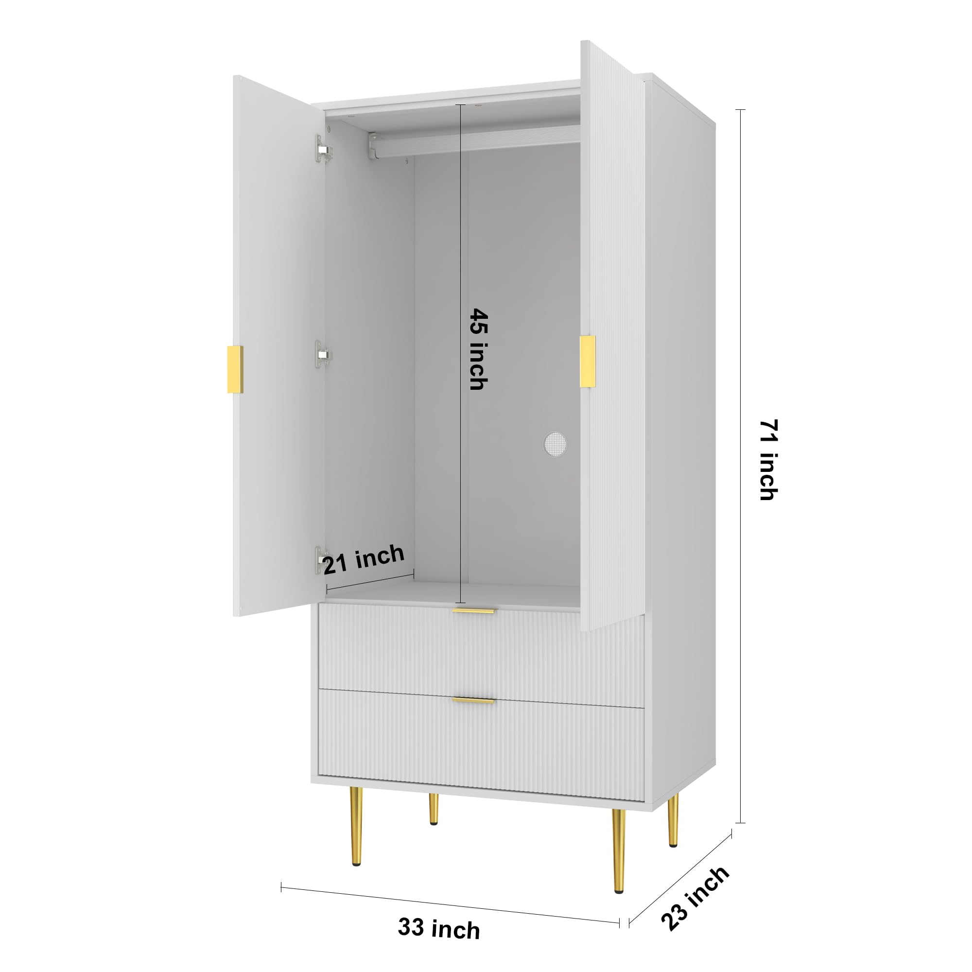 Modern White Armoire Closet 71