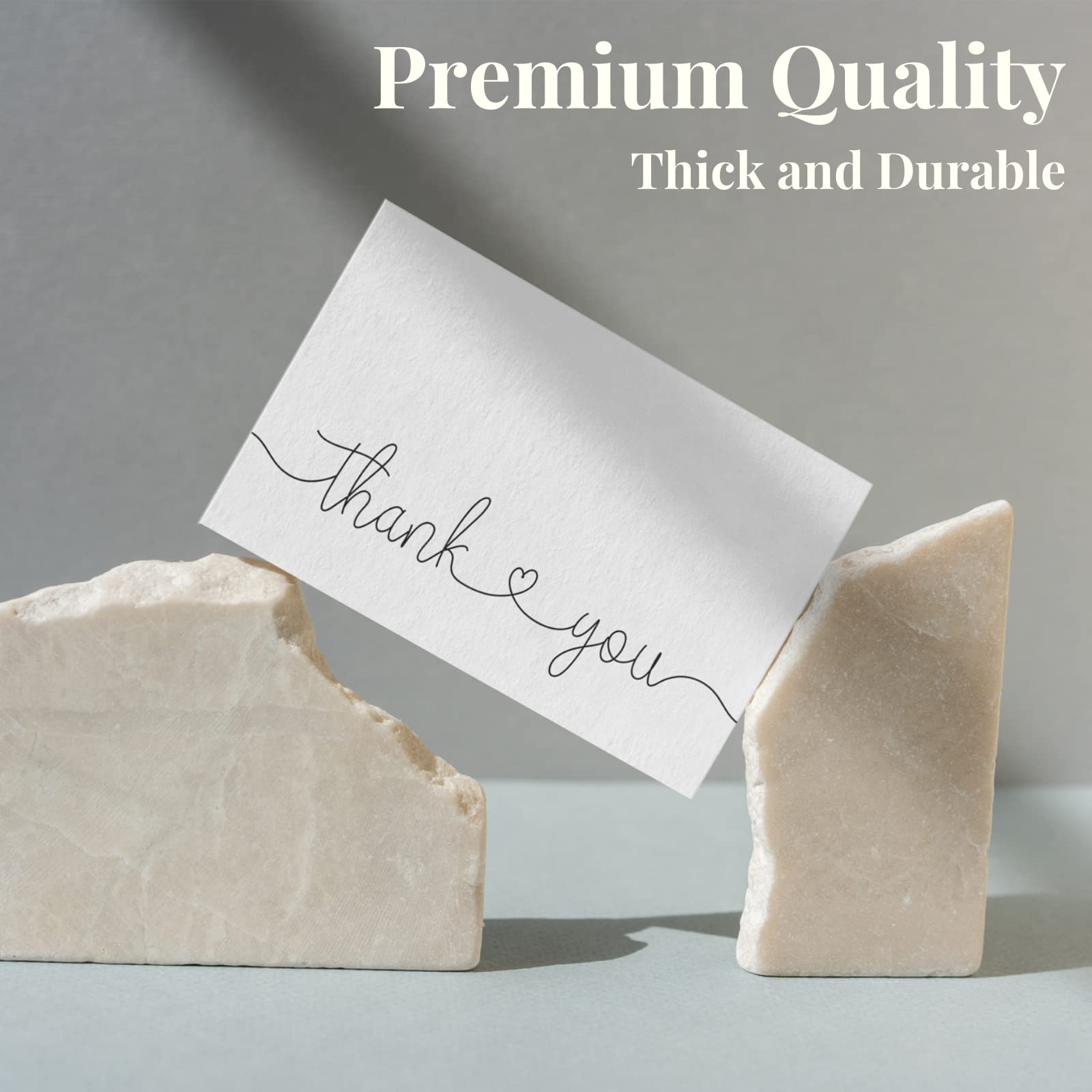 20 Pack Thank You Cards with Kraft Envelopes & Stickers - 4x6 Inch Professional Greeting Cards for Business, Baby Shower, Wedding, Graduation, Funeral - Perfect for Corporate Gifts, Party Favors & Special Occasions