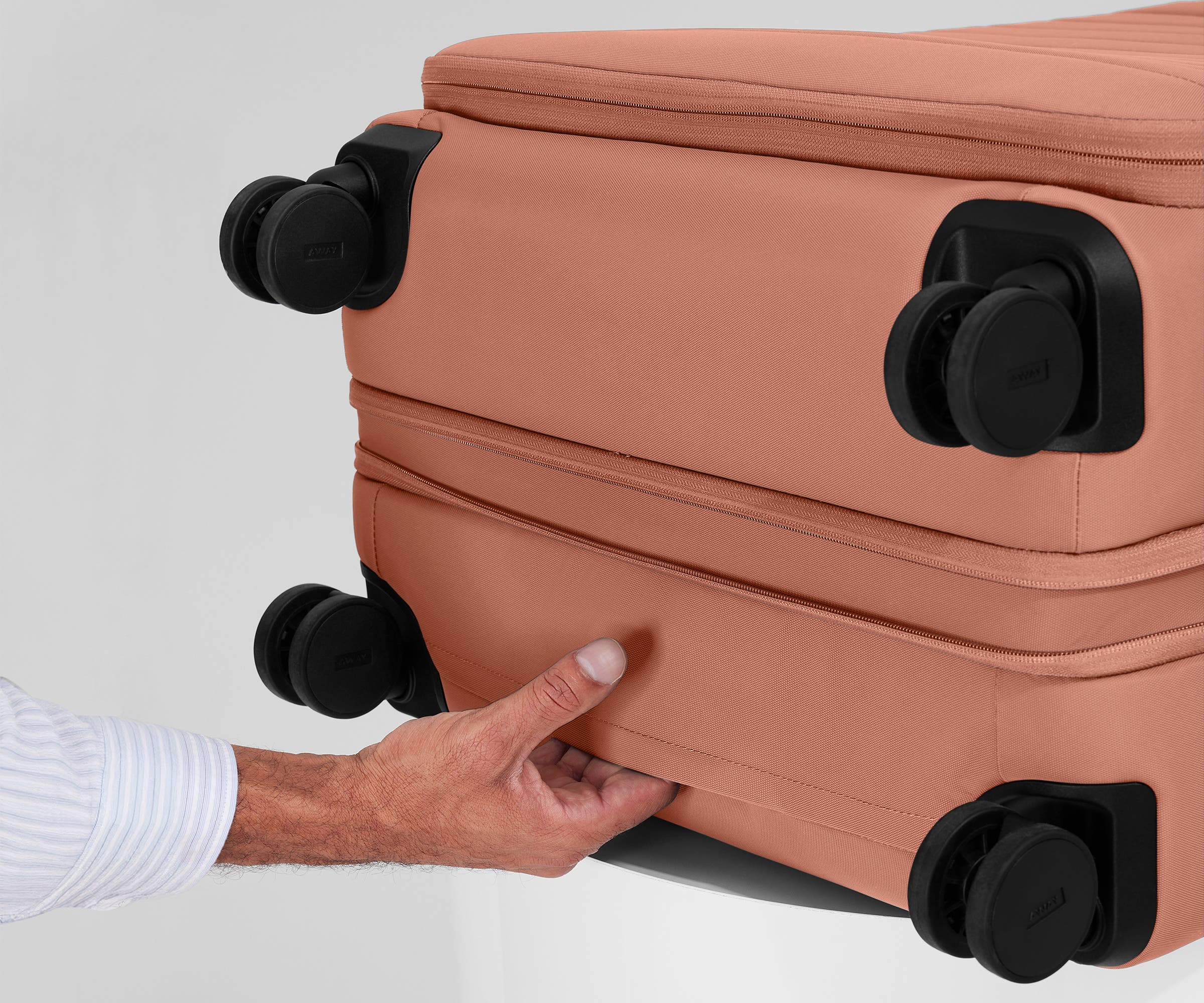 Premium Softside Large Luggage in Elegant Clay Pink - Perfect for Travel, Business Trips & Weekend Getaways