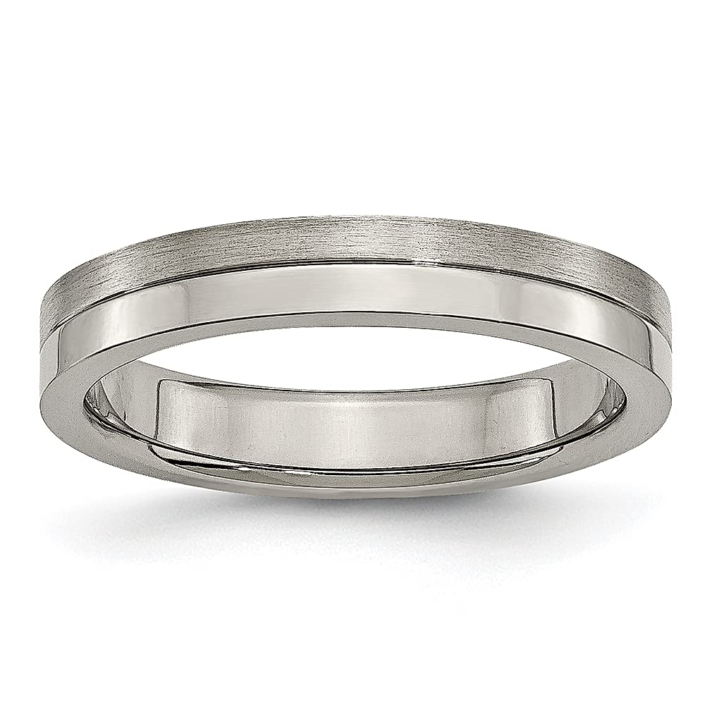 ICE CARATS 4mm Titanium Wedding Band Ring for Men - Durable & Hypoallergenic Jewelry Gift for Dad, Husband, Boyfriend - Perfect for Anniversaries, Engagements & Special Occasions
