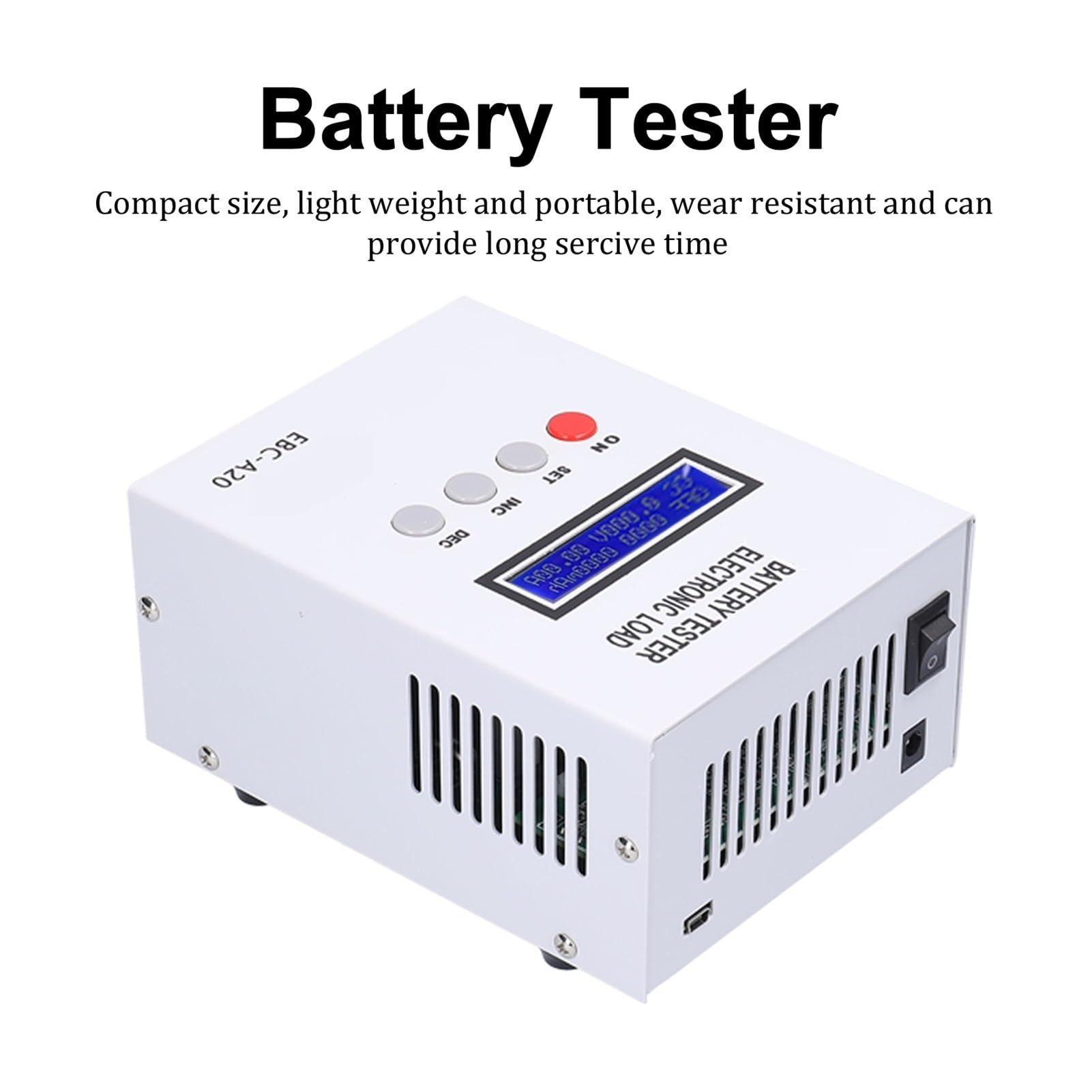 **30V 20A 85W Lithium Battery Tester - Capacity Test Device with 5A/20A Discharge Control for Li-ion, LiPo, LiFePO4 - Perfect for RC Cars, Drones, and Solar Power Systems (US Size)**