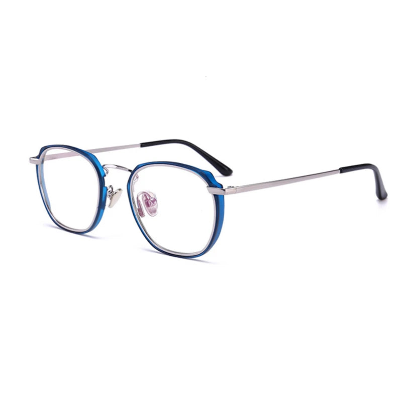 Stylish Aimee Unisex Full Rim Polygon Square Acetate Alloy Eyeglasses Frame 54137 - Perfect for Work, Reading & Fashion Accessories