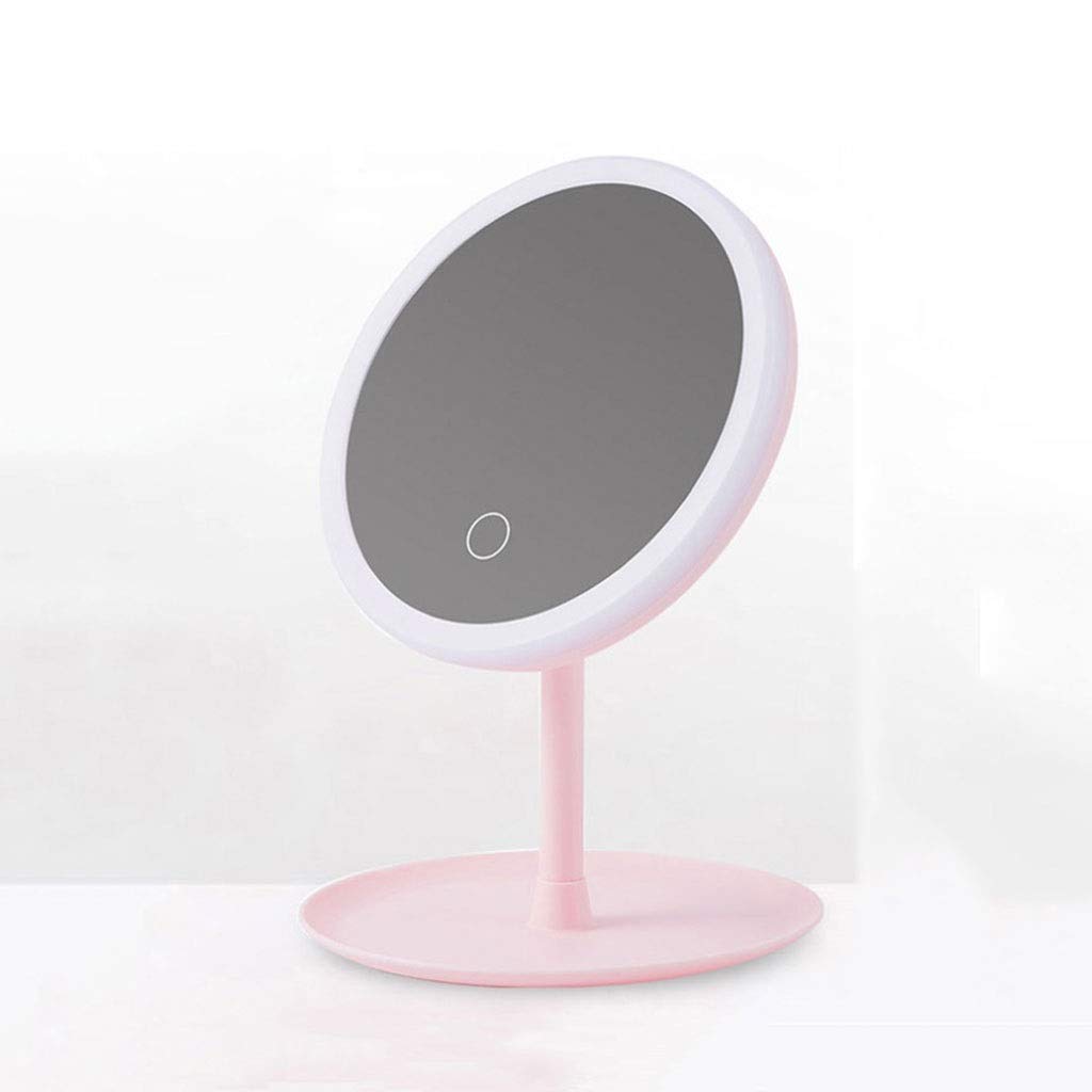 WYFDP LED Lighted Makeup Mirror with Adjustable Brightness, Touch Dimmer & USB Power - Perfect for Vanity, Dressing Table, and Cosmetic Storage | Ideal for Home, Salon, and Travel Use