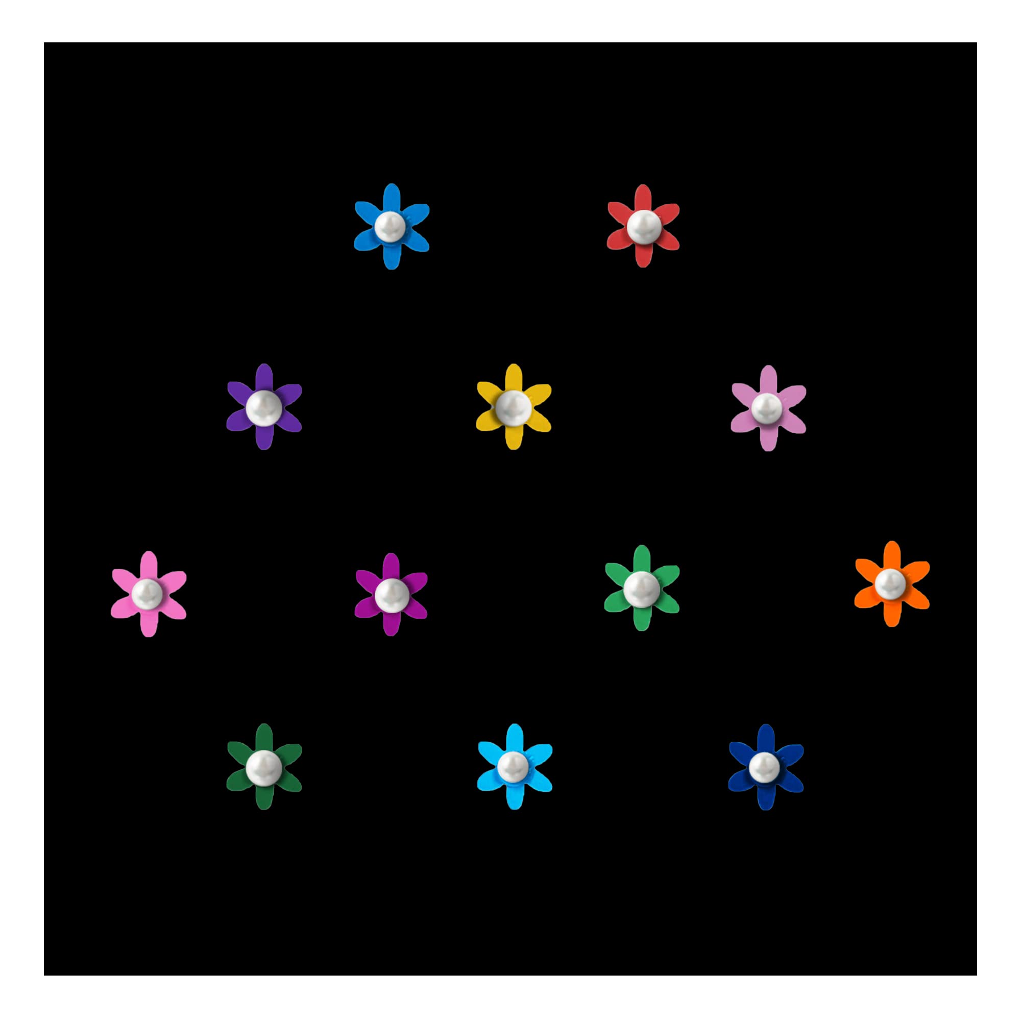 Comet Busters Cute Floral Baby Bindis - 6mm Indian Forehead Stickers for Girls & Kids | Traditional Face Decoration for Festivals, Weddings & Cultural Events (BB020)