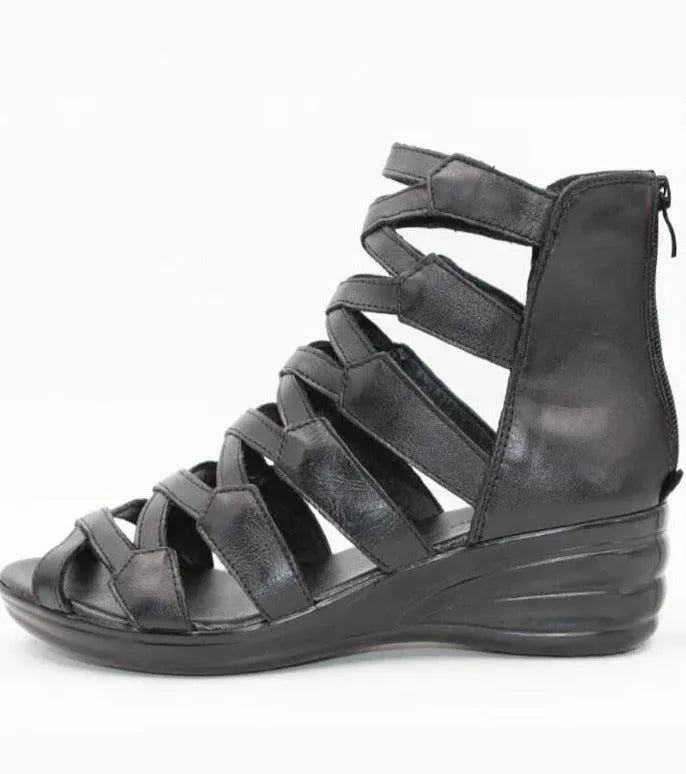 Comfortable Casual Cross Wedge Sandals for Women - Stylish Summer Walking Shoes for Beach, Travel & Everyday Wear