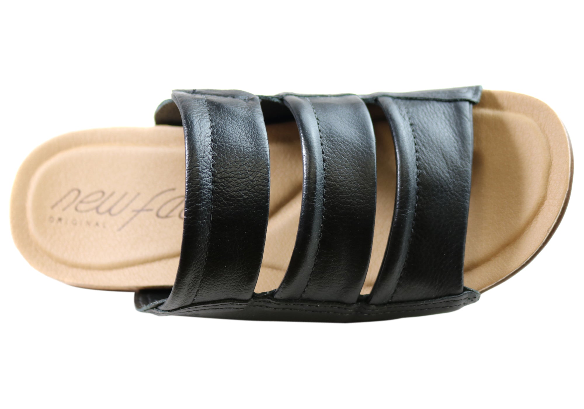 Women's Comfort Leather Slides Sandals - Soft & Supportive Brazilian Made Summer Shoes for Beach, Pool & Casual Wear