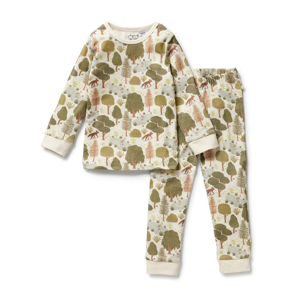 Organic Cotton Long Sleeve Pajamas for Women - Little Trees Eco-Friendly Sleepwear | Soft & Comfortable Nightwear for Lounge, Travel & Home Relaxation