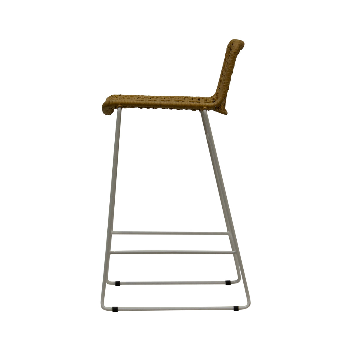 Bella Loom Bar Stool - Modern Woven Counter Height Stool with Metal Base for Kitchen Island, Breakfast Nook & Home Bar - Comfortable & Stylish Seating Solution