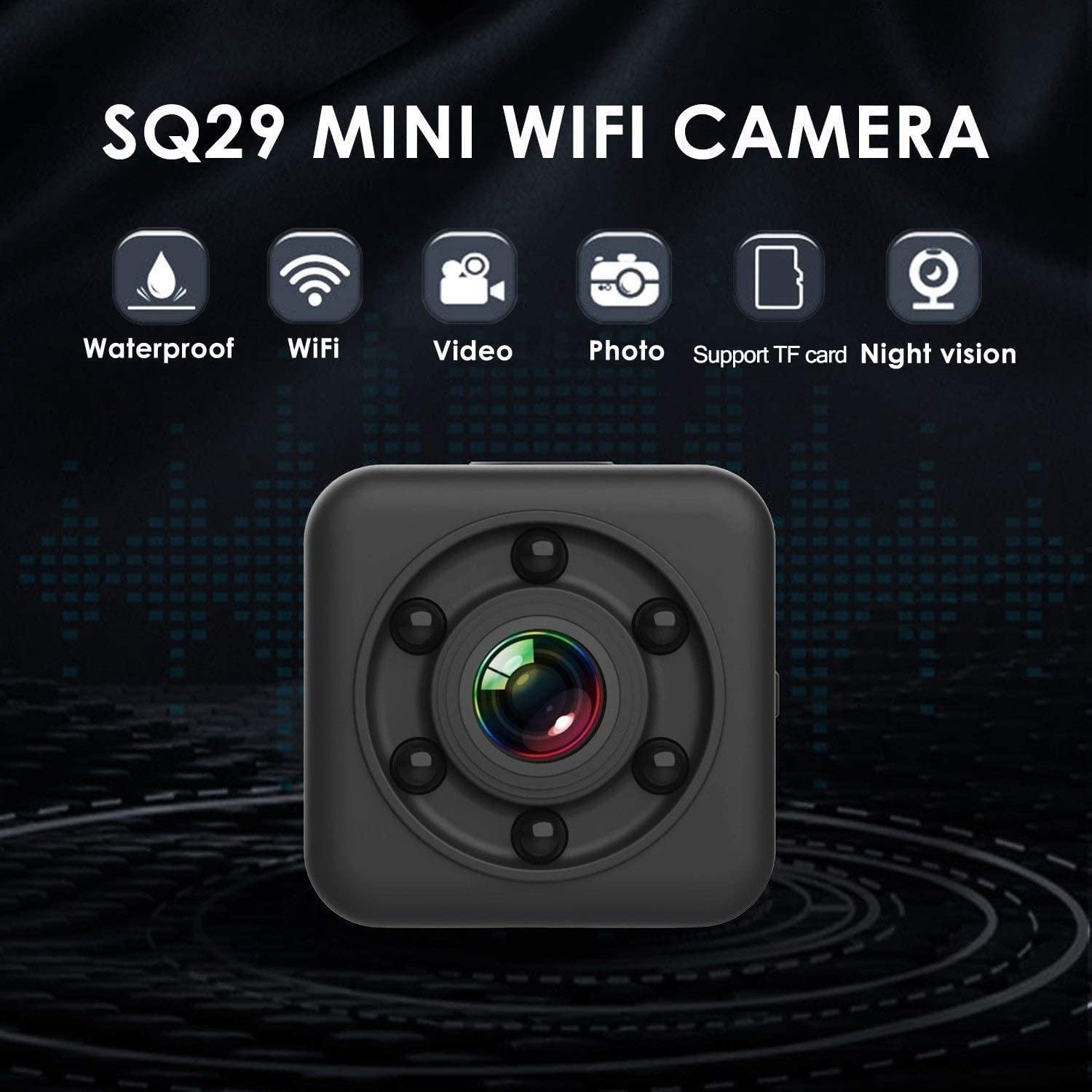 HD 1080P Mini Hidden Spy Camera with Built-in Strong Magnet - Waterproof, Motion Detection & Night Vision Action Camera (32GB, Black) | Perfect for Home Security, Nanny Monitoring, and Outdoor Surveillance