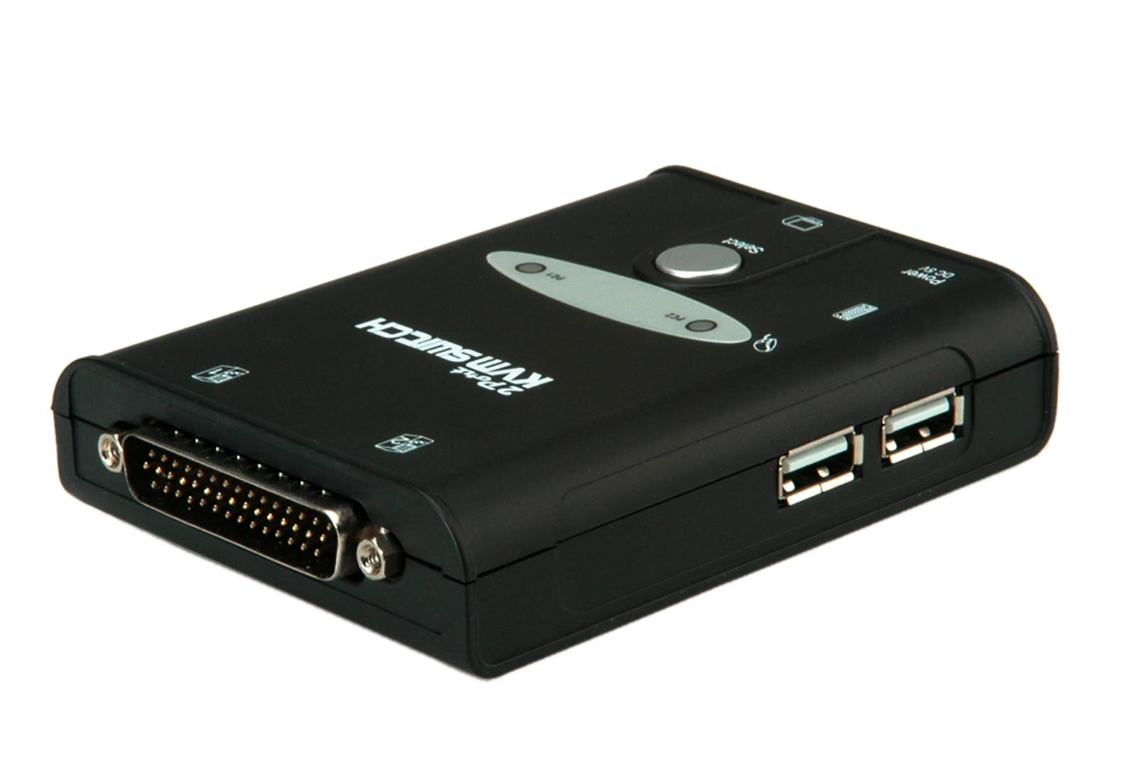 2-Port KVM Audio Switch with HDMI & USB - MOSFET Technology, Manual Touch Control, Black | Perfect for Home Office & Gaming Setup