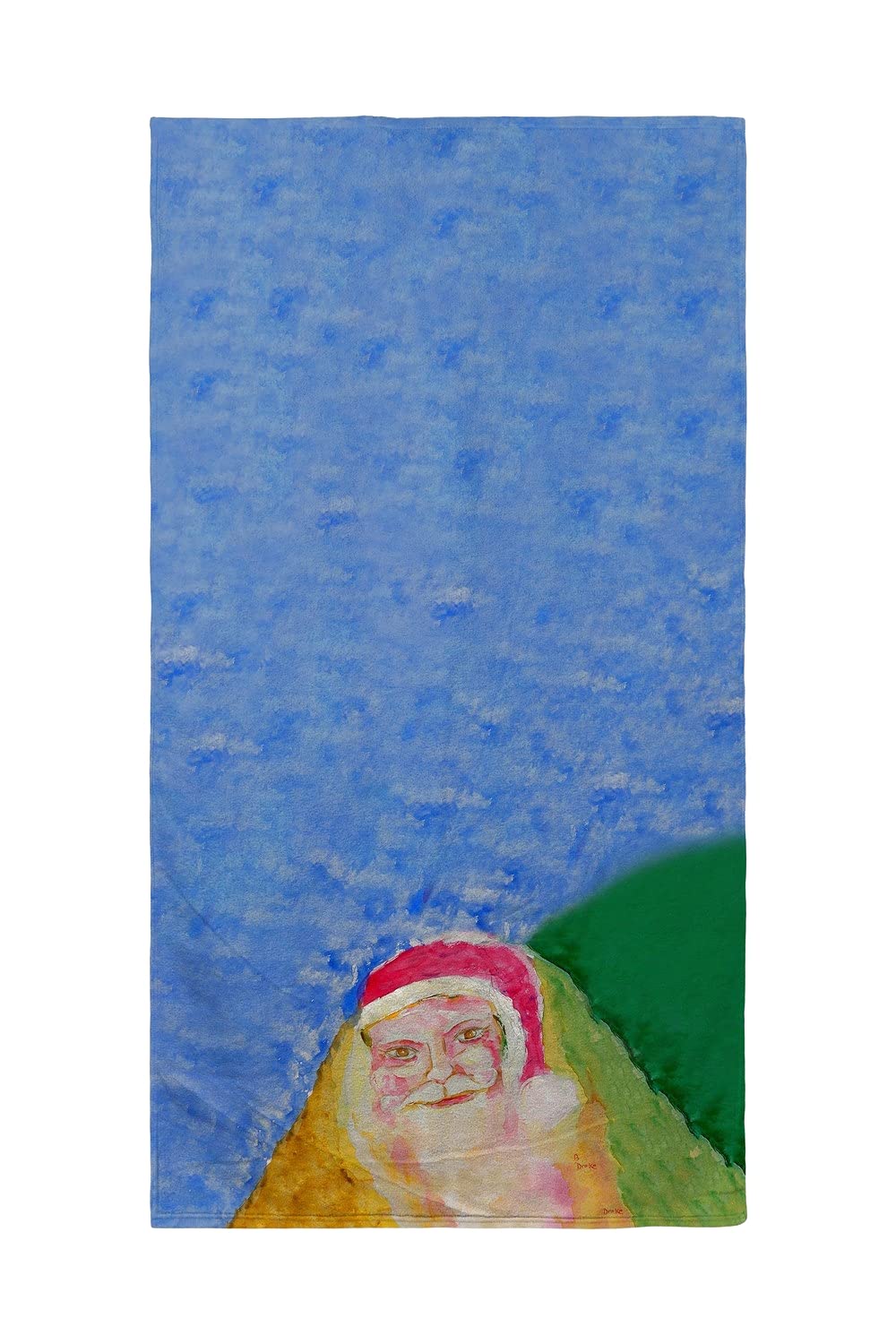 Betsy Drake Santa Face Beach Towel - Large Christmas Holiday Pool Towel for Summer, Swimming, Beach, Vacation - Perfect for Gifts, Parties, and Outdoor Activities