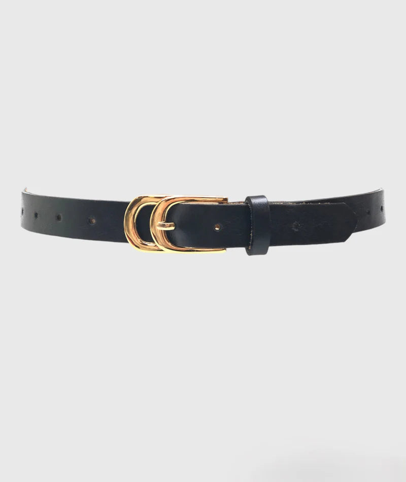 Premium Genuine Leather Belt for Men - Classic Black Dress Belt - Perfect for Business, Casual & Formal Occasions