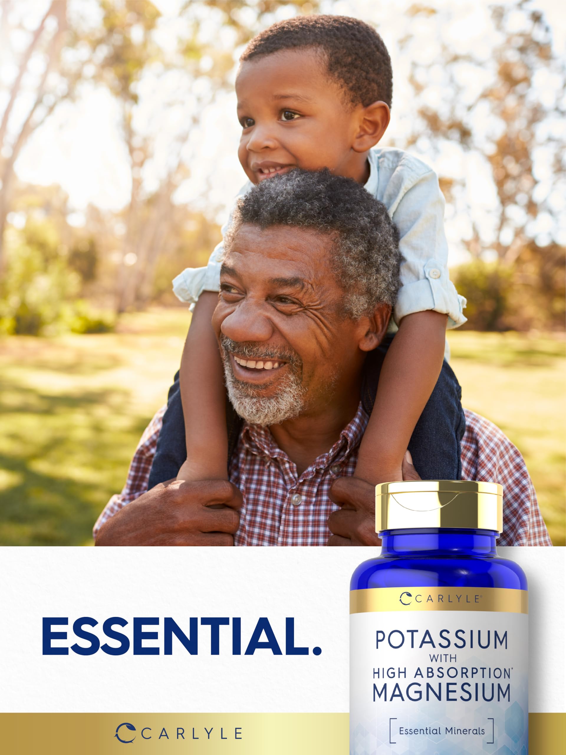 Carlyle Potassium Magnesium Supplement 90 Capsules | High Absorption, Vegetarian, Non-GMO, Gluten Free | Supports Muscle Function, Heart Health & Energy Boost for Active Lifestyles