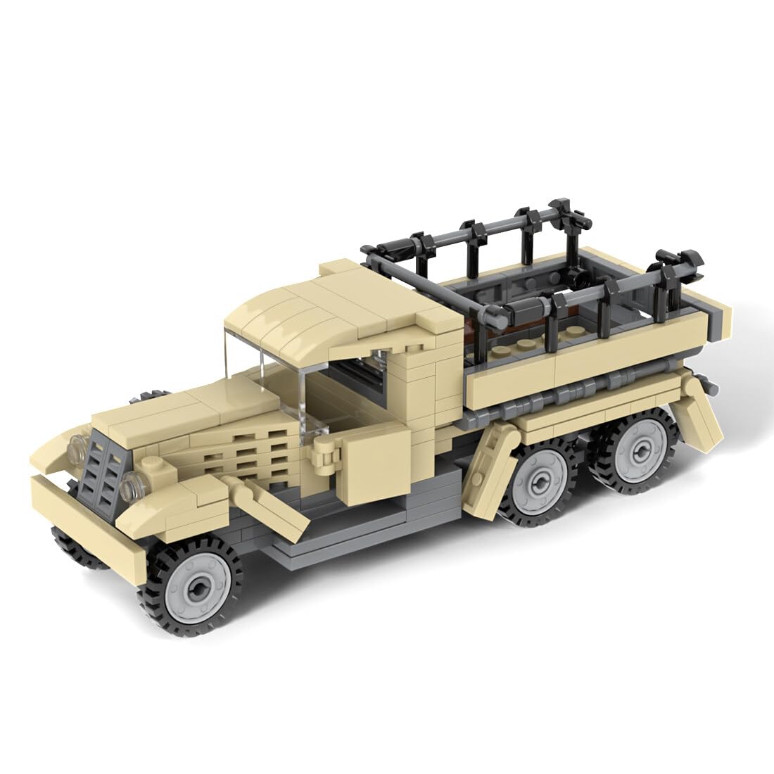 Gresa MOC Military Vehicle Building Blocks Set - 258PCS WW2 Army Armored Vehicle Model Kit, Type 94 Military Truck Toy for Adults, Compatible with Lego - Perfect for Collectors, History Enthusiasts & DIY Projects