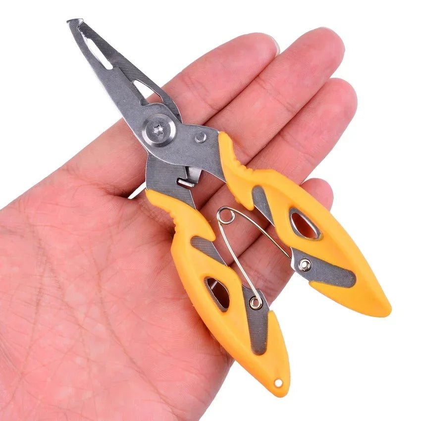 Premium Multifunction Fishing Pliers with Scissors & Braid Cutter - Stainless Steel Fishing Tool for Saltwater & Freshwater Anglers - Perfect for Cutting Lines, Removing Hooks & Tackle Maintenance