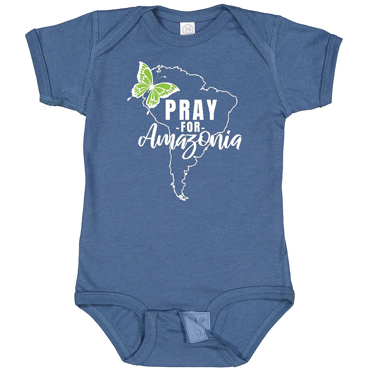 Inktastic Pray for Amazonia South America Silhouette Baby Bodysuit - Cute Eco-Friendly Outfit for Infants & Toddlers - Perfect for Casual Wear, Family Photos & Earth Day Events