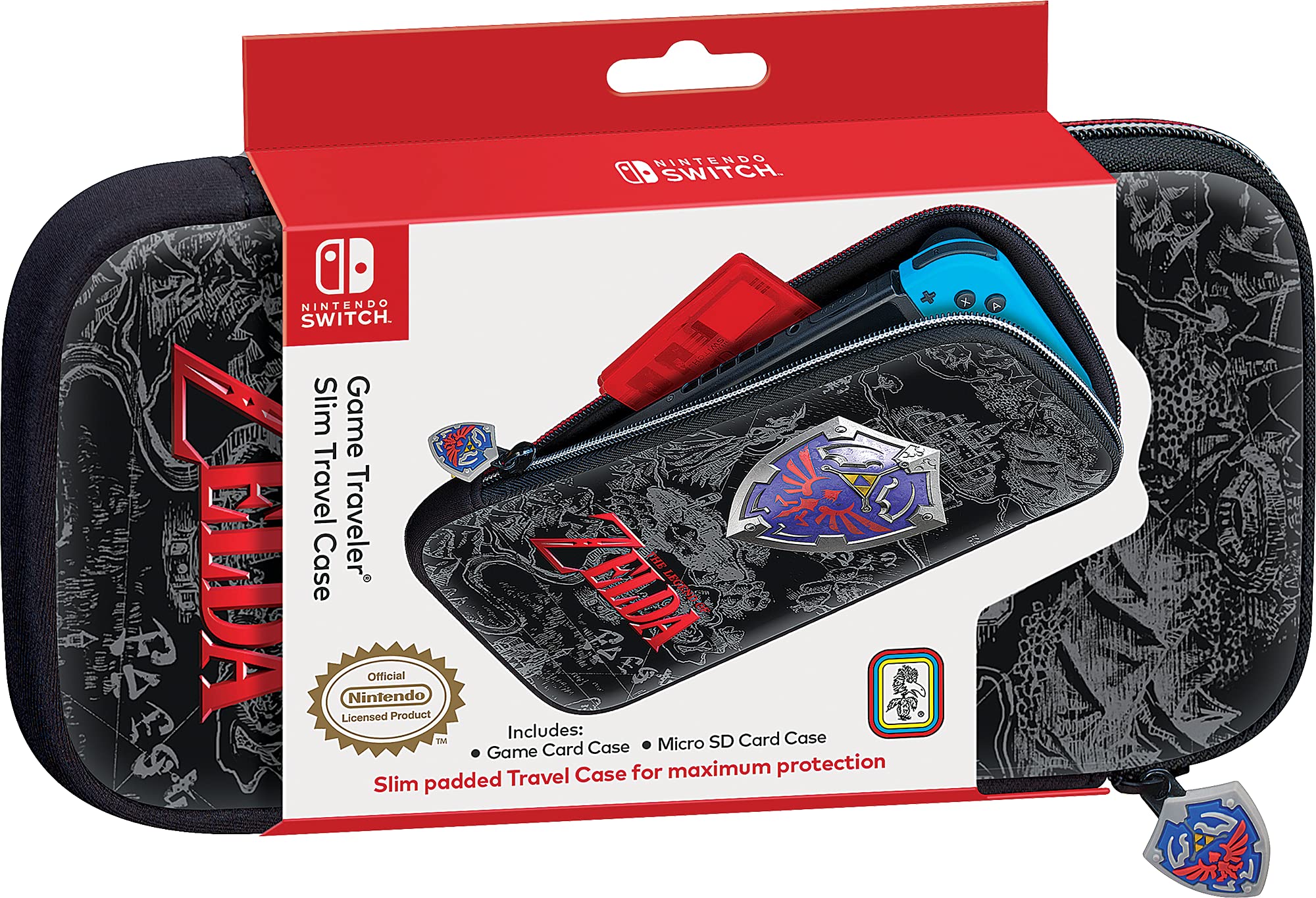 Officially Licensed Zelda Protective Case for Nintendo Switch OLED, Switch & Switch Lite - Slim Design with Bonus Game Case | Perfect for Travel, Gaming On-The-Go & Console Protection