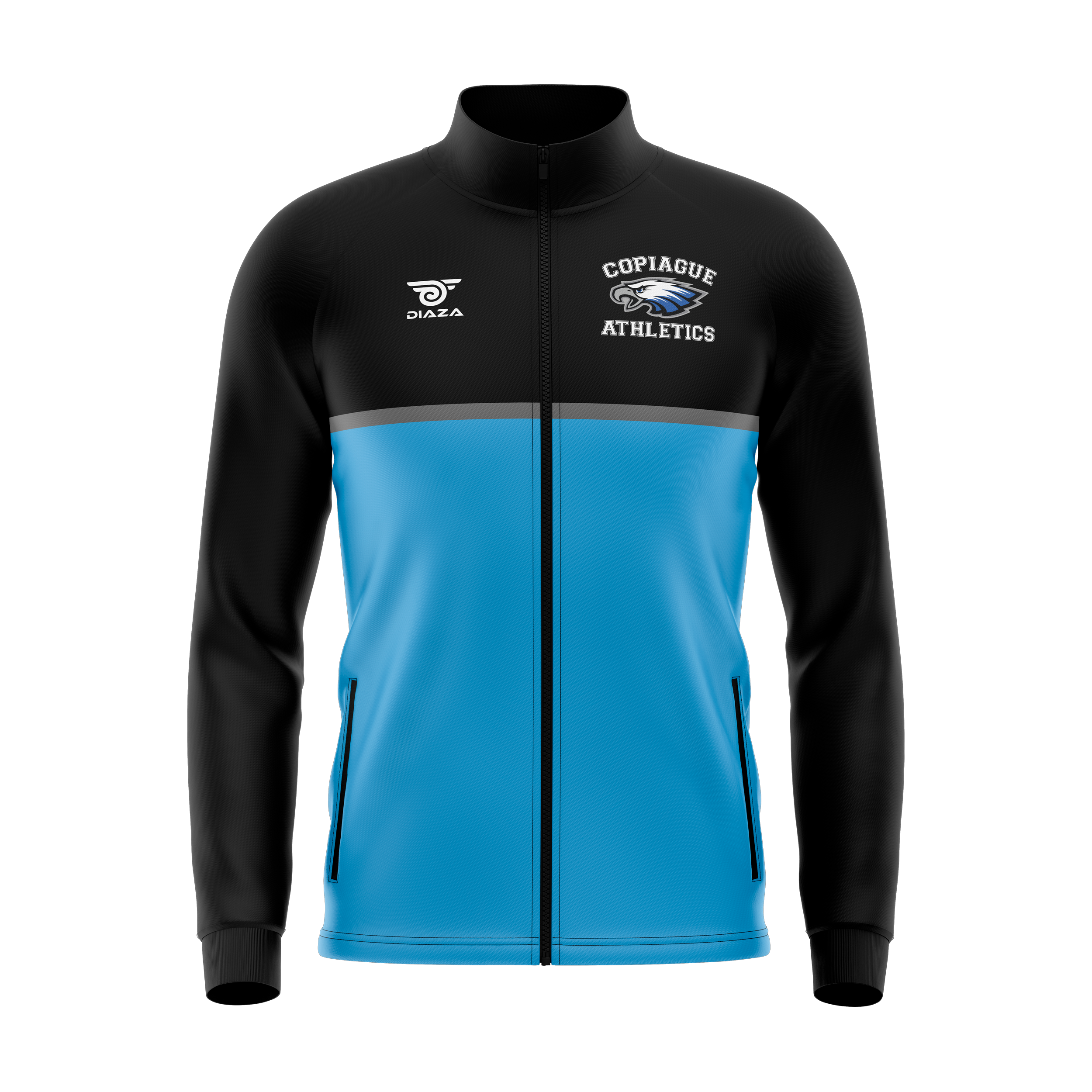 Copiague Athletics Men's Running Track Suit Top - Lightweight Breathable Workout Jacket for Jogging, Training & Outdoor Sports