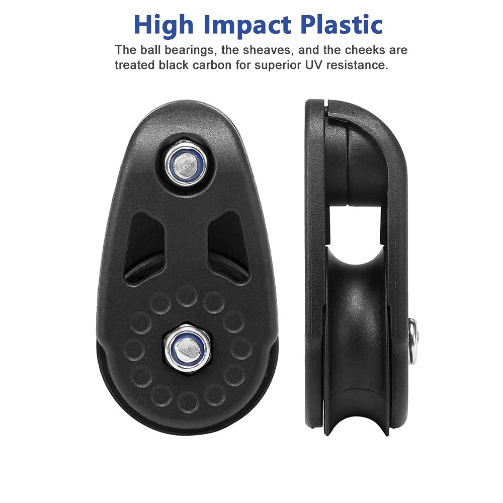 Heavy Duty Kayak Anchor Trolley System - 2 Pack Pulley Blocks Kit for Kayak Canoe Boat Accessories | Perfect for Fishing, Camping & Water Sports