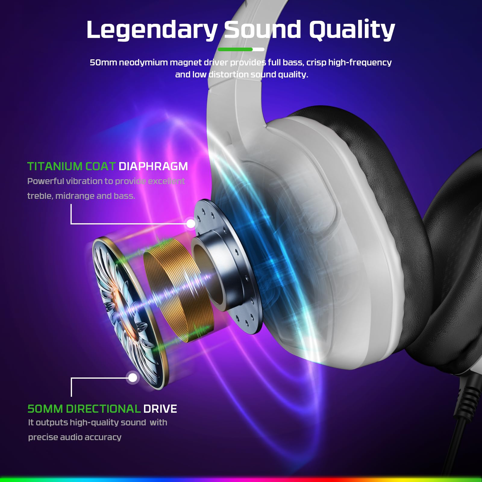 FC200 Gaming Headset with Noise Canceling Mic - Compatible with PS4, PS5, Xbox One, Switch, PC & Mac - 3.5mm Wired RGB Headphones for Streaming, Esports & Online Gaming