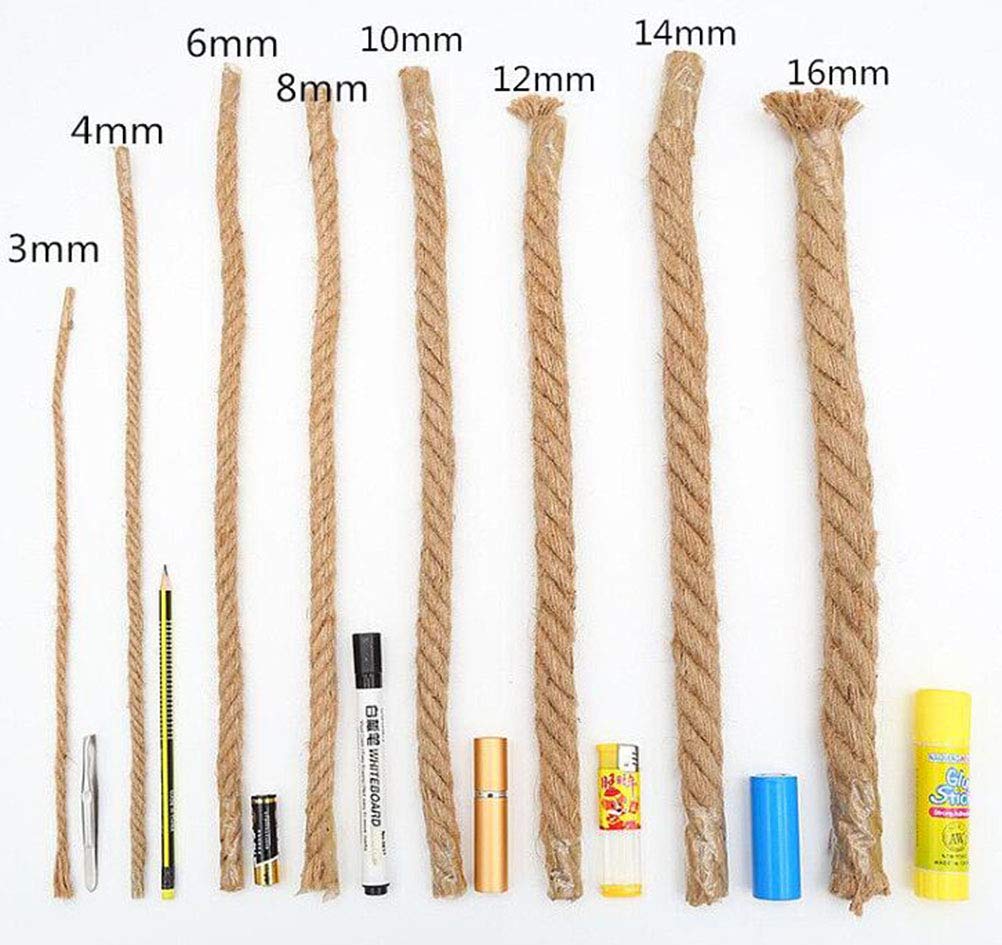 Natural Hemp Rope for Gardening, Cat Scratching, Crafts & Bundling - 14mm Thick x 50M Long - Eco-Friendly Jute Rope for DIY Projects, Outdoor Use & Pet Toys