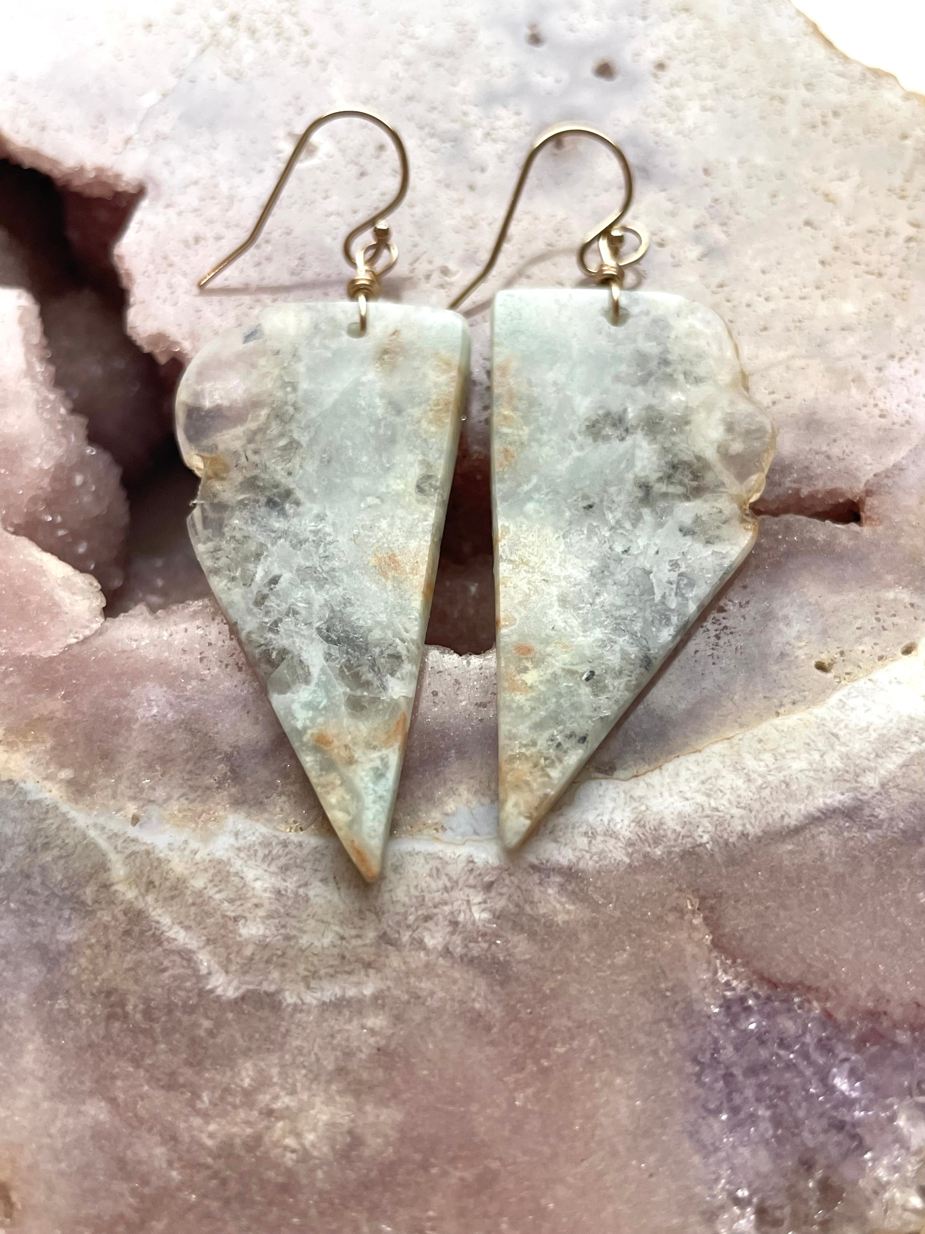 Amazonite Dangle Earrings in Gold Fill - Elegant Handmade Jewelry for Women, Perfect for Parties, Weddings & Everyday Wear