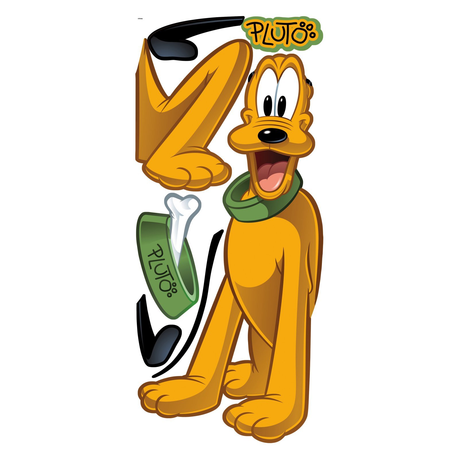 Disney Pluto Giant Peel and Stick Wall Decal - Removable Wall Stickers for Kids Room Decor, Nursery, Playroom & Home (RMK1511GM)